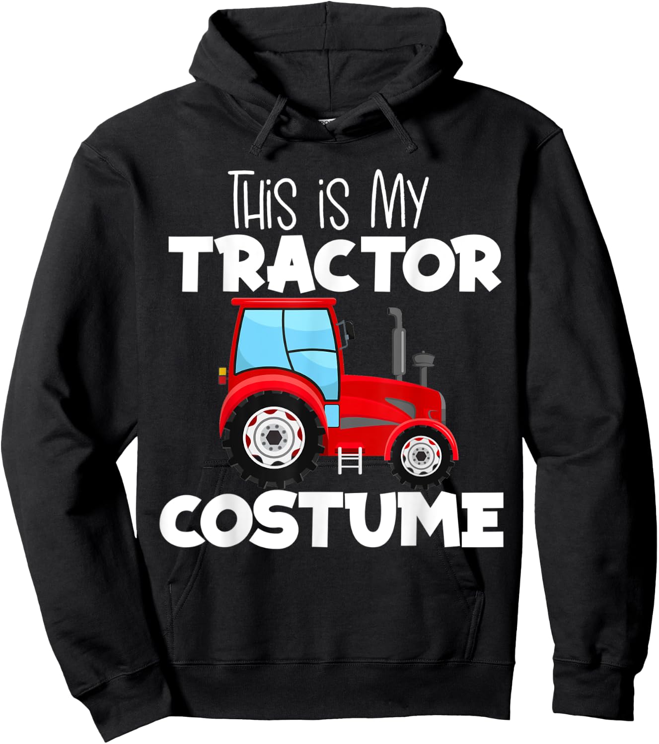 This Is My Red Farm Tractor Costume Halloween Hoodie - Hoodie | Black