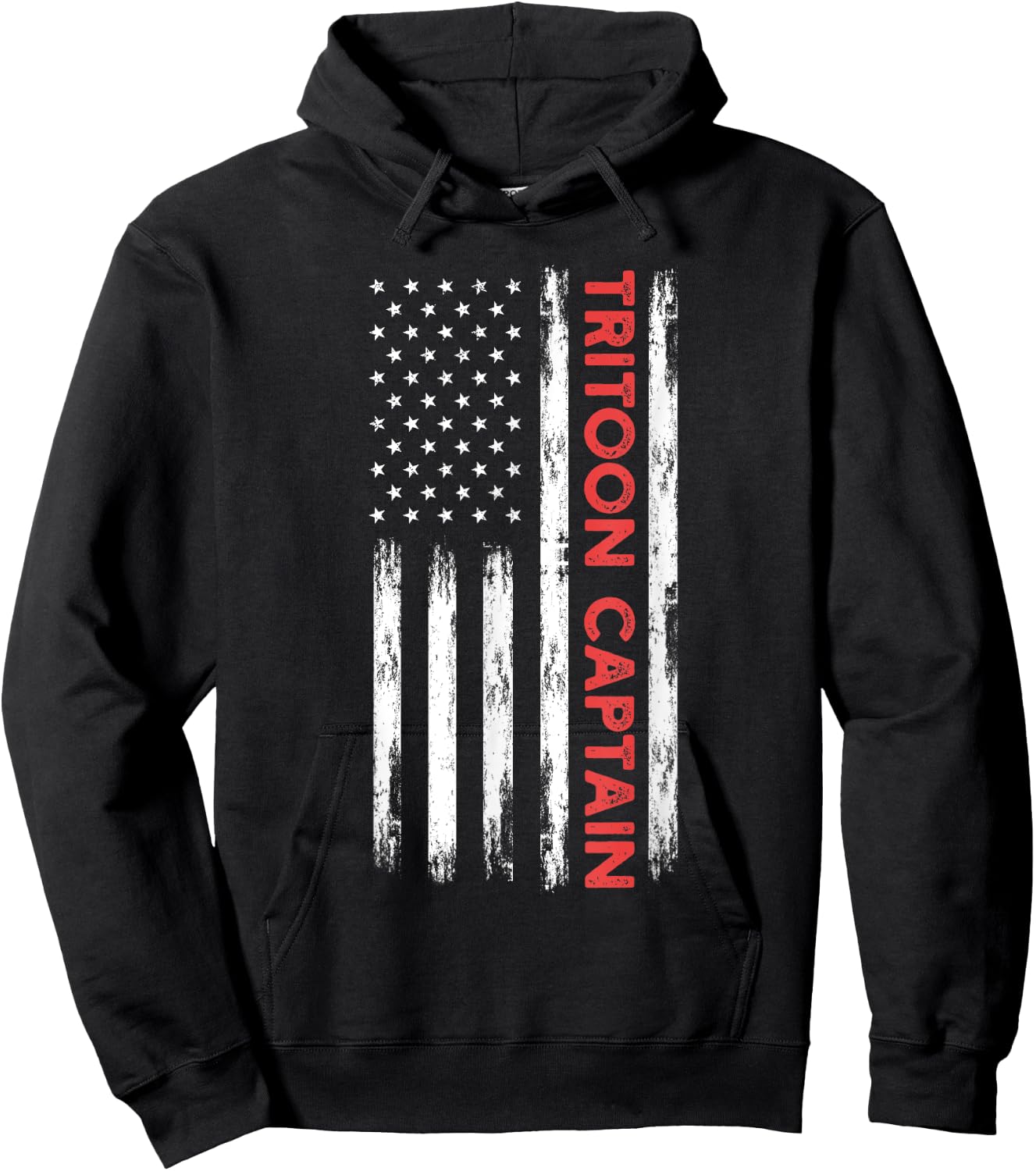 Tritoon Captain Patriotic Boat Captain And Boating Lover Hoodie - Hoodie | Black