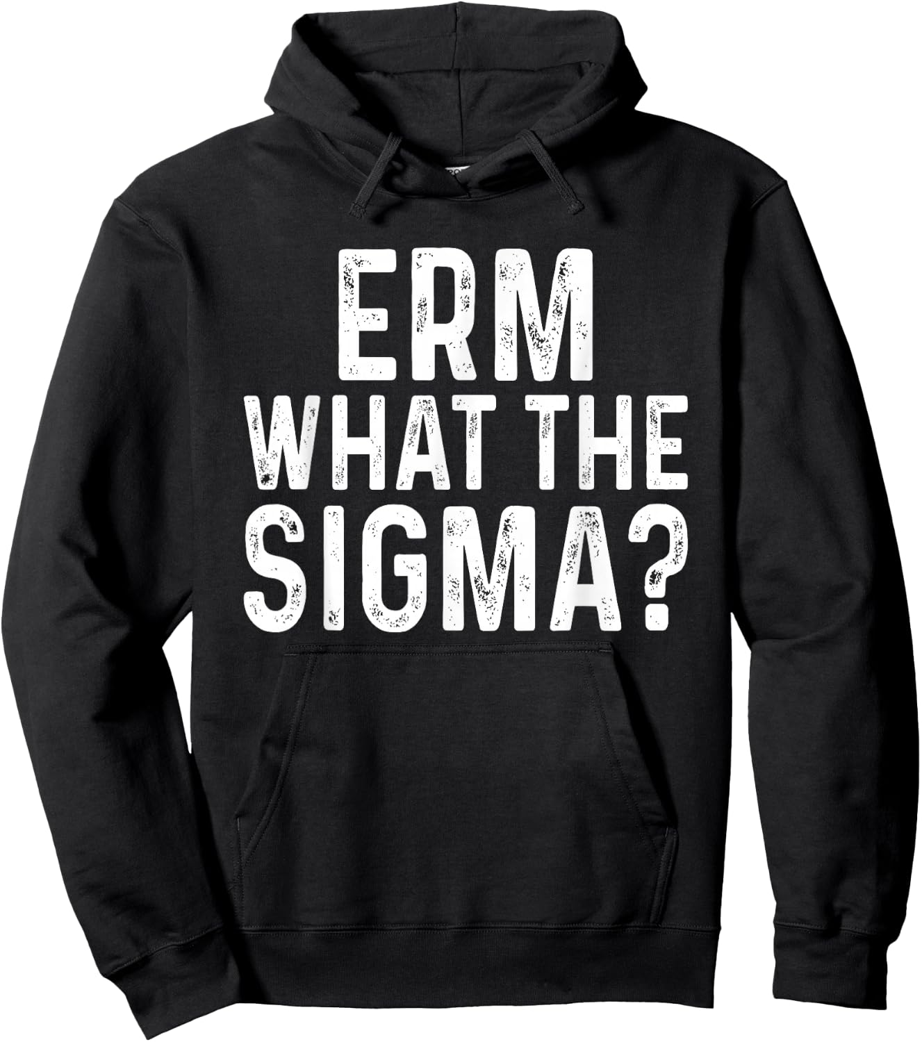 Erm What The Sigma Funny Meme Brainrot Nerd Humor Hoodie - Hoodie | Black