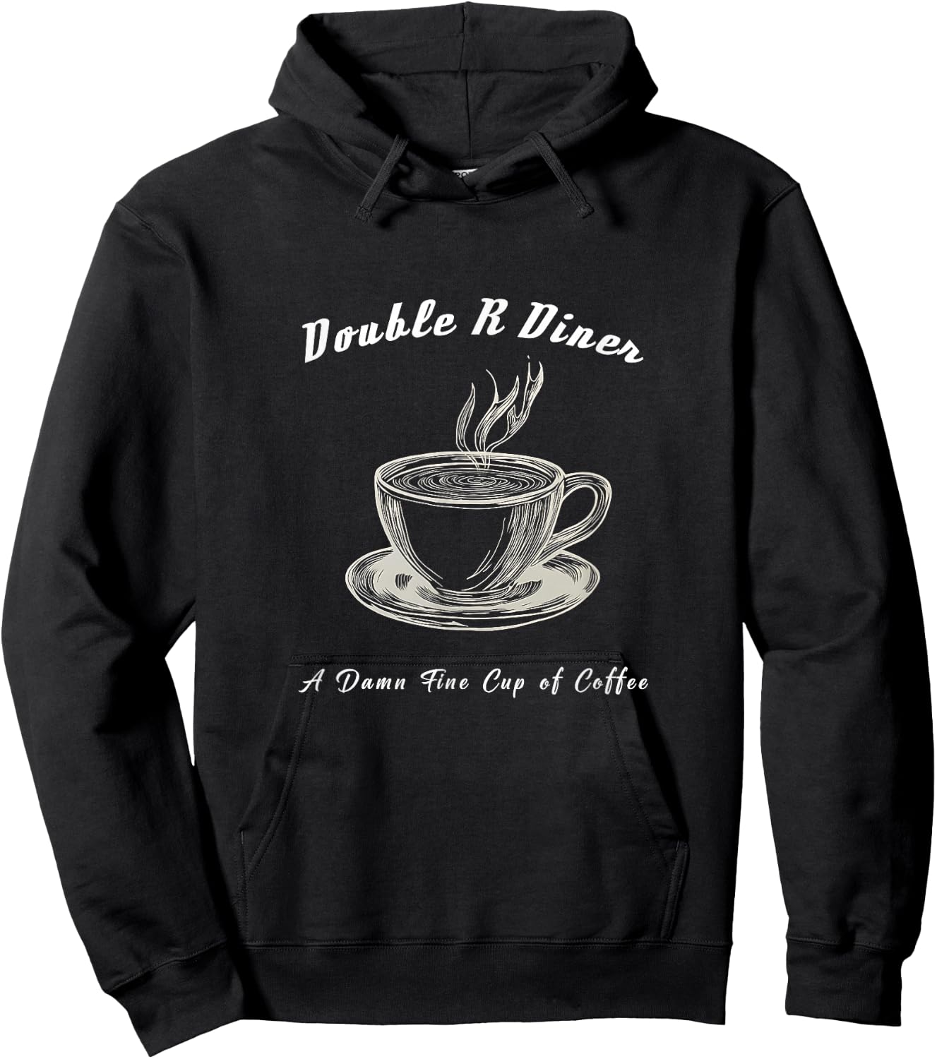 Double R Diner Peaks Fine Coffee Art Hoodie - Hoodie | Black
