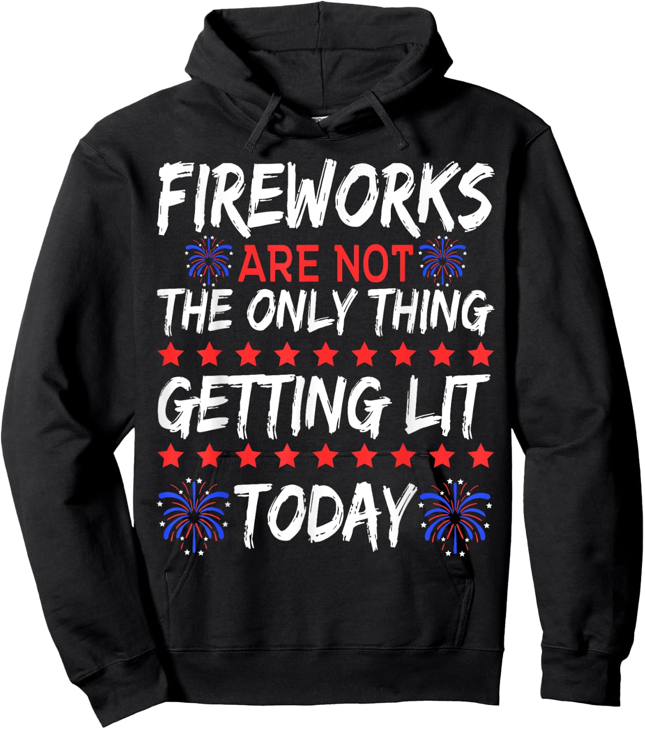 Let's Get Lit 4th Of July With Fireworks Funny Hoodie - Hoodie | Black