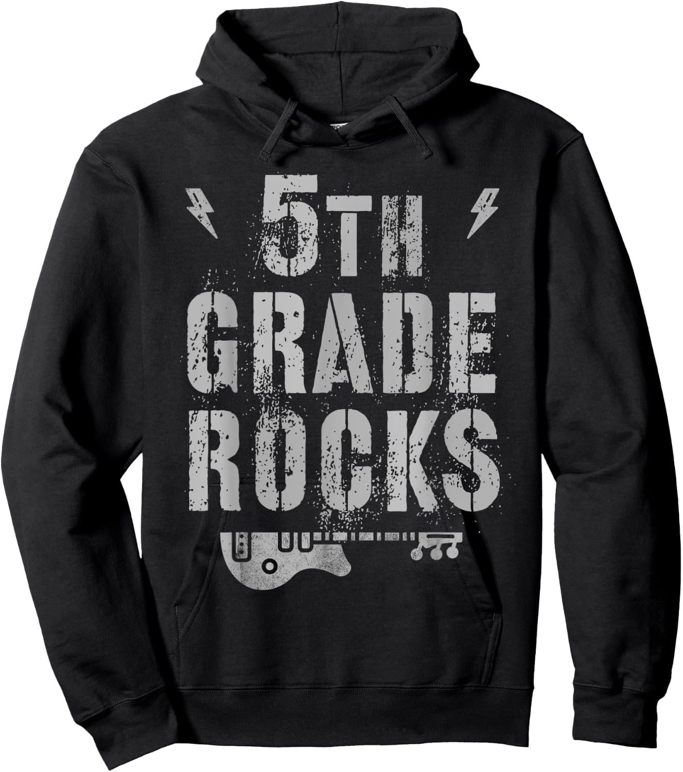 5th GRADE ROCKS Teacher FIFTH Grader Team Rock The Test Women Kids Hoodie - Hoodie | Black
