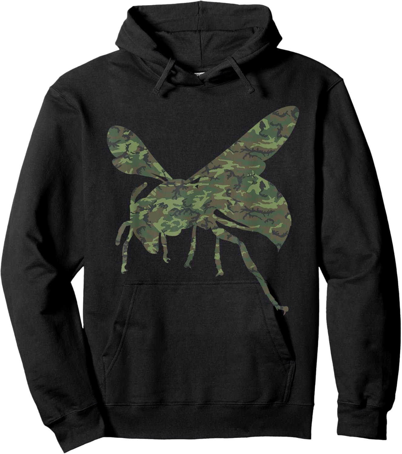 Military Hornet Camo Print US Insect Wasp Veteran Men Gift Hoodie - Hoodie | Black