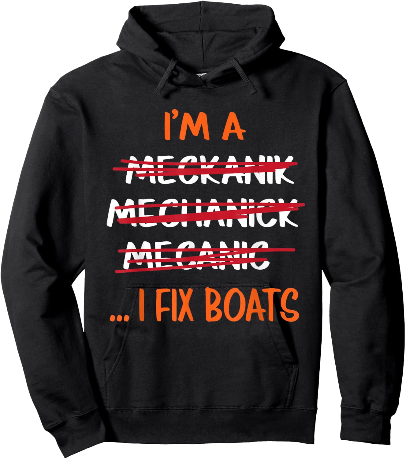 I Fix Boats Funny Mechanic Hoodie - Hoodie | Black