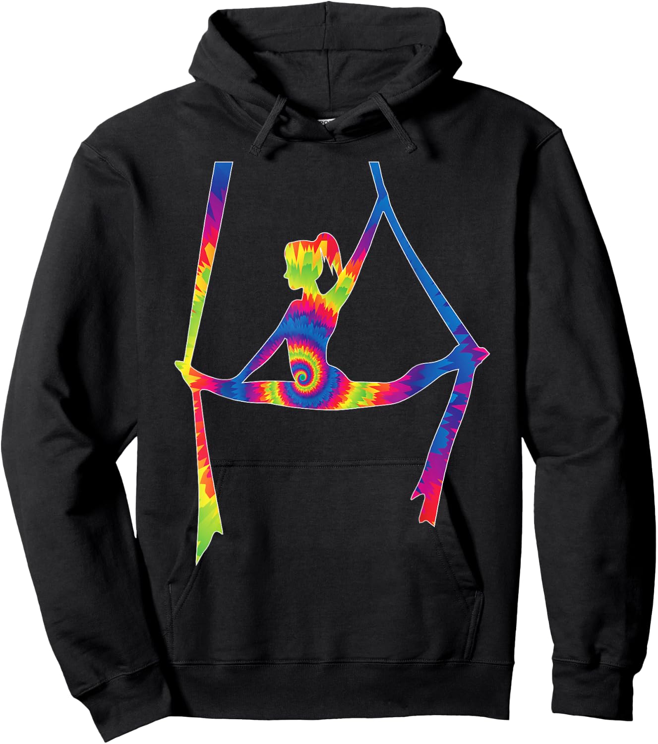 Aerial Silks Dancer Trapeze Aerialist Air Yoga Acrobatics Hoodie - Hoodie | Black