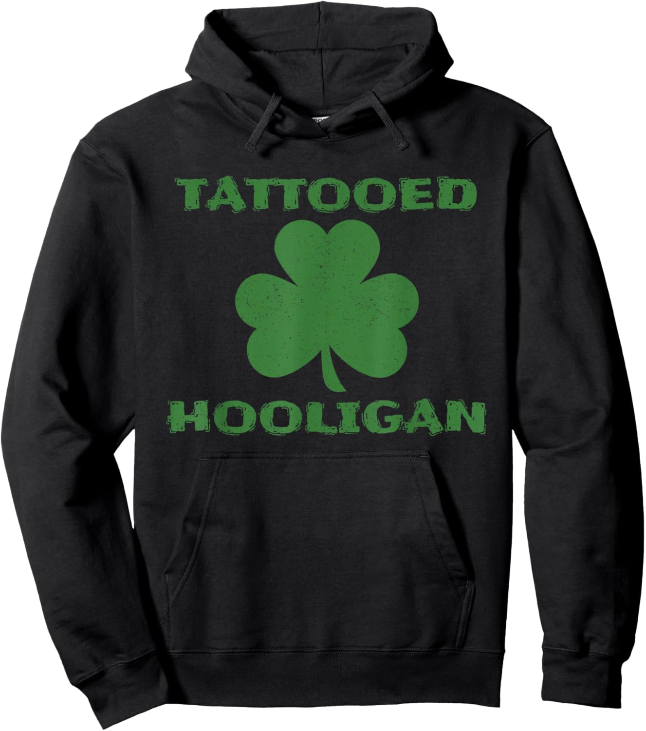 Tattooed Hooligan Tattoo Lover St. Patrick's Day Hoodie - Hoodie | Black