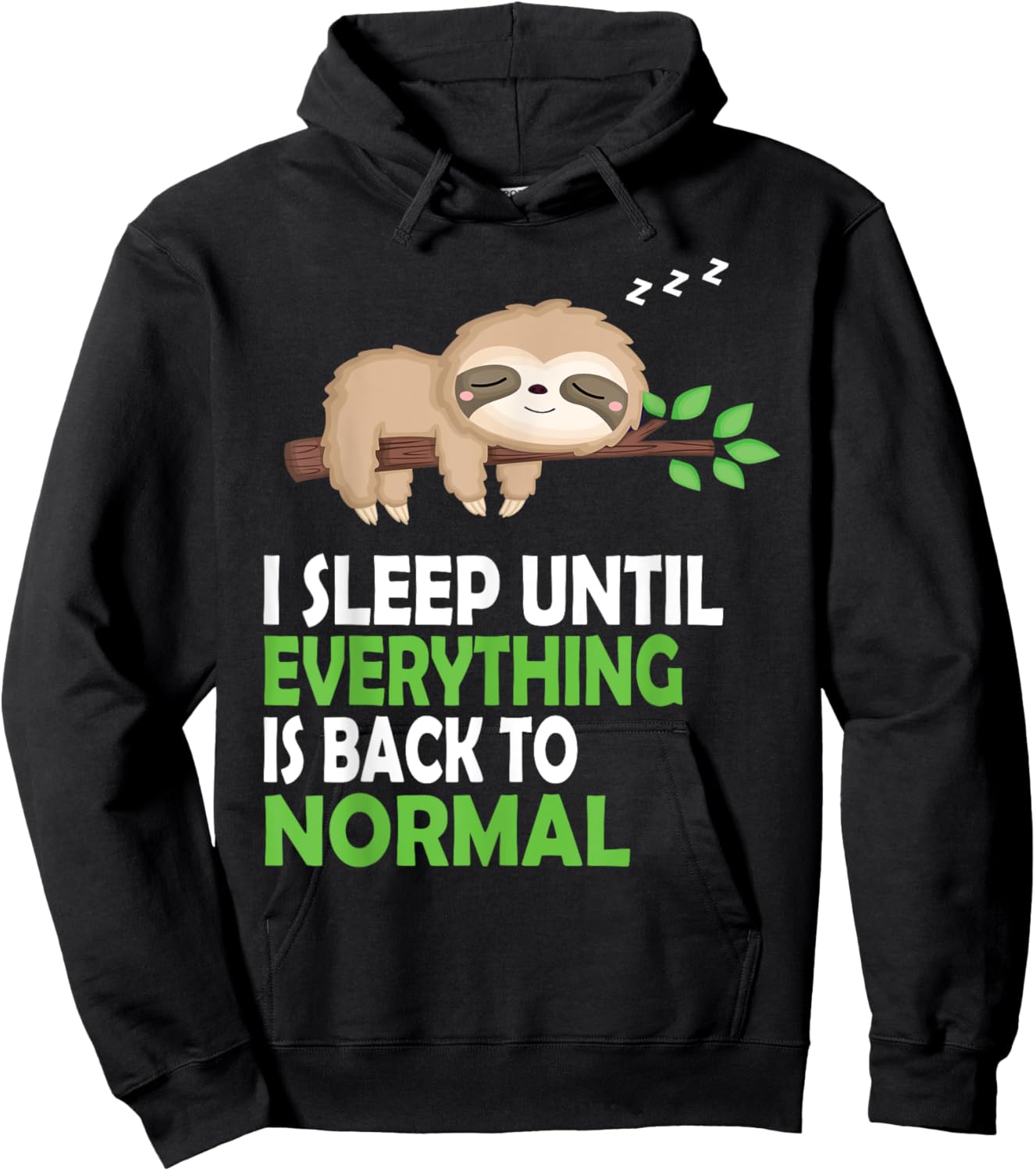 Sloth Pyjamas Nightdress Sleep Shirt Pajamas Gift Hoodie - Hoodie | Black