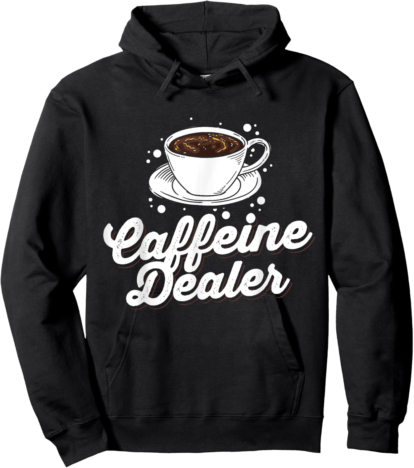 Funny Coffee Lover Graphic Women Men Caffeine Fans Baristas Hoodie - Hoodie | Black