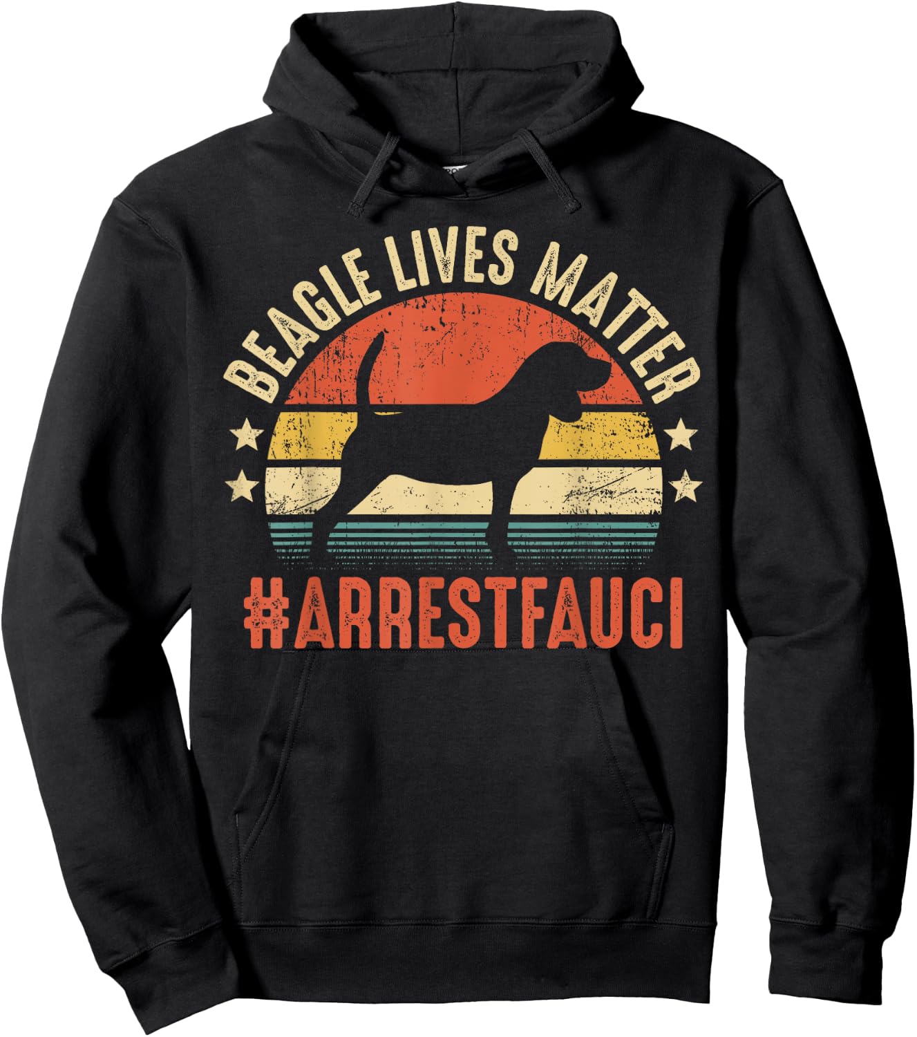 Beagle Lives Matter Arrest Fauci Cute Beagle Dogs Hoodie - Hoodie | Black