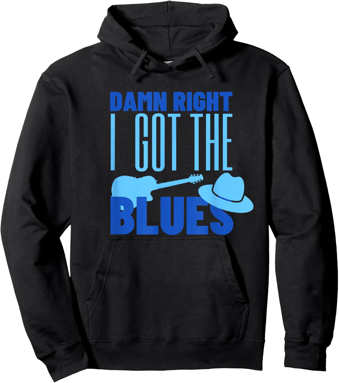 Damn Right I Got The Blues - Guitar Hoodie - Hoodie | Black