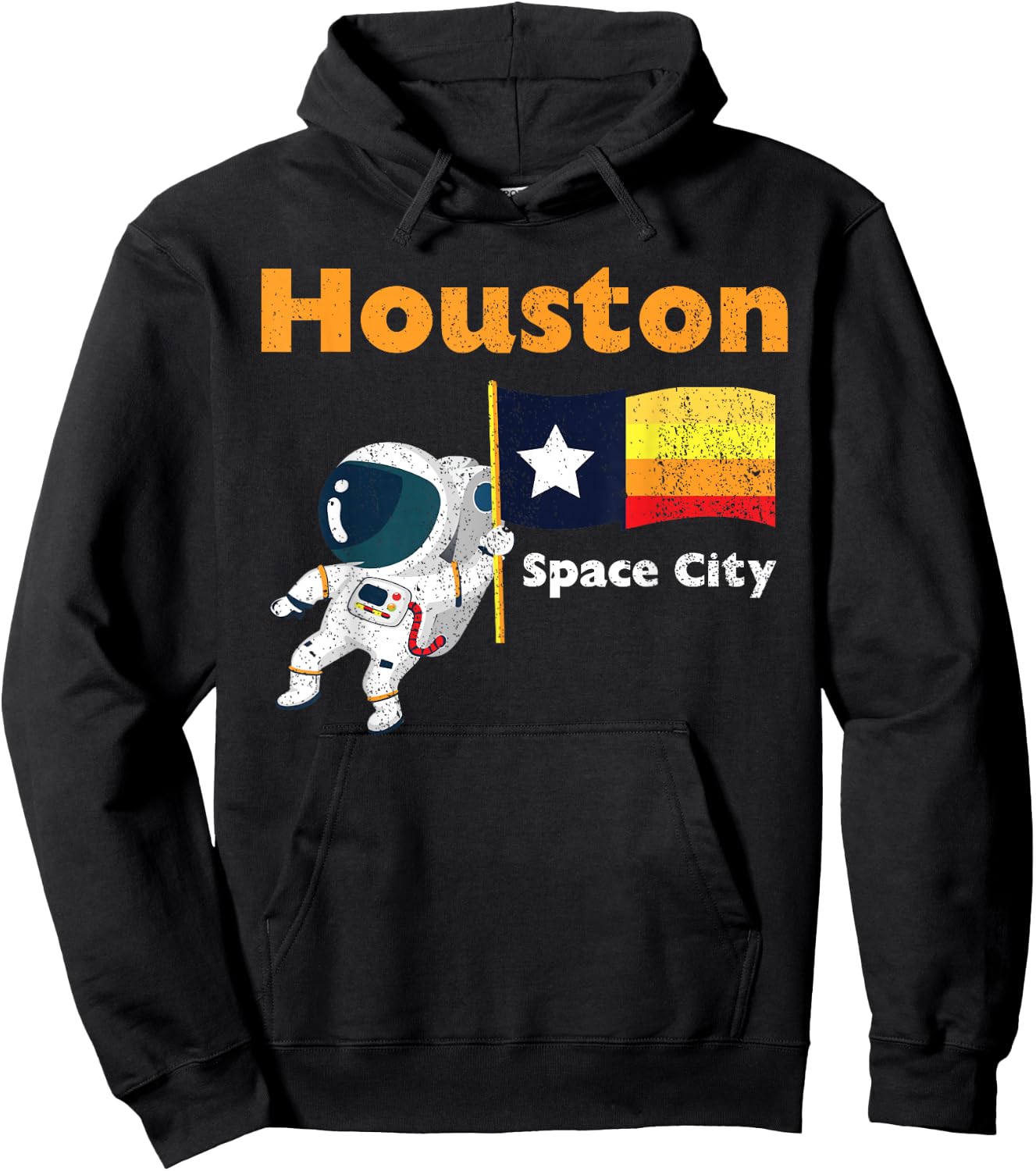 Houston Texas 1965 Space City Astronaut - Rocket Space Hoodie - Hoodie | Black