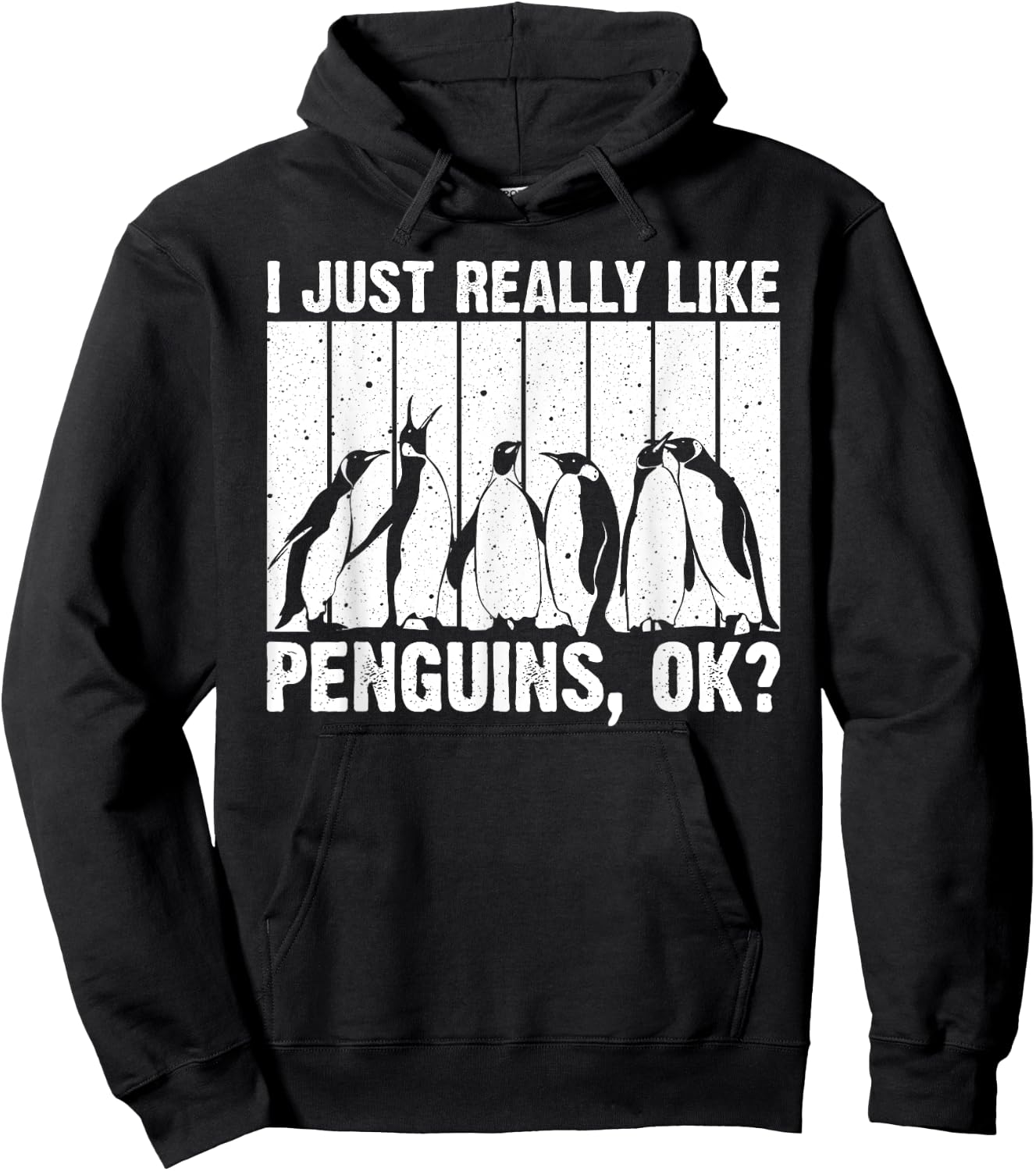 Cool Penguin Art Women Kids Bird Penguin Lovers Hoodie - Hoodie | Black