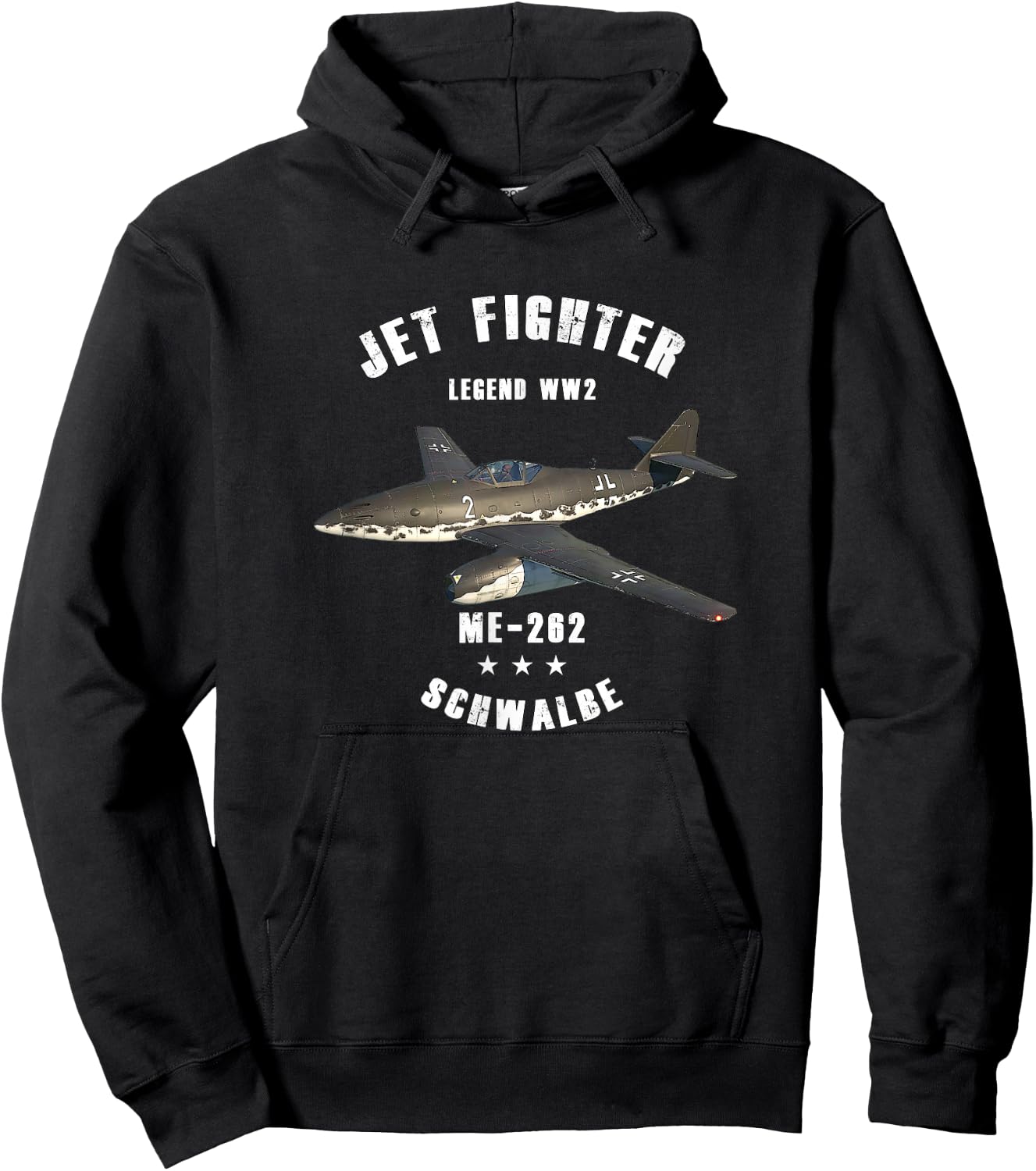 Messerschmitt Me 262 Schwalbe WW2 Jet Fighter Hoodie - Hoodie | Black