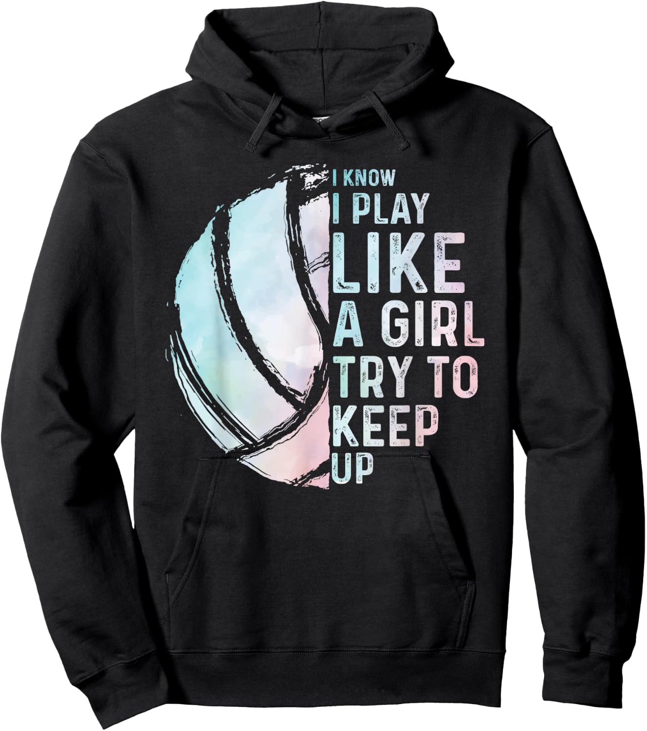 Funny Volleyball Design Girls Women Youth Teen Sports Lovers Hoodie - Hoodie | Black