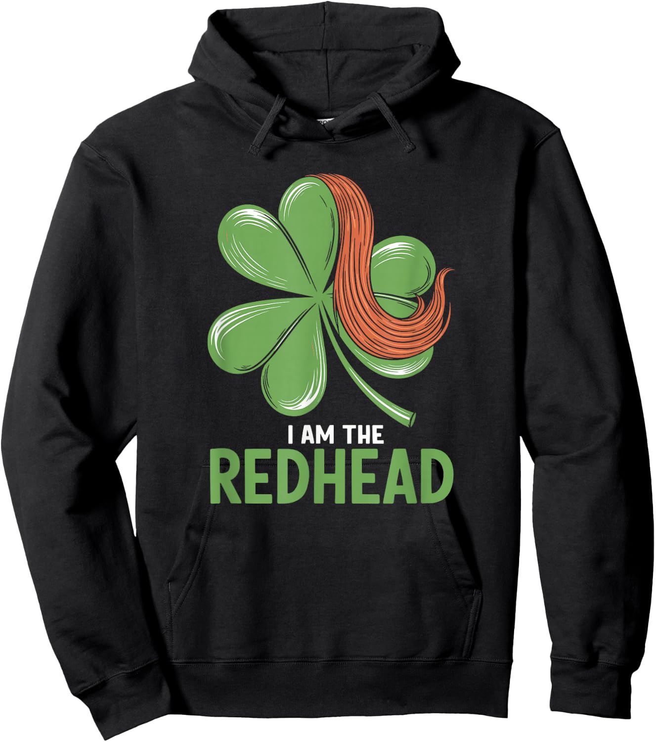 I Am The Redhead Dibs On The Redhead Funny St. Patricks Day Hoodie - Hoodie | Black