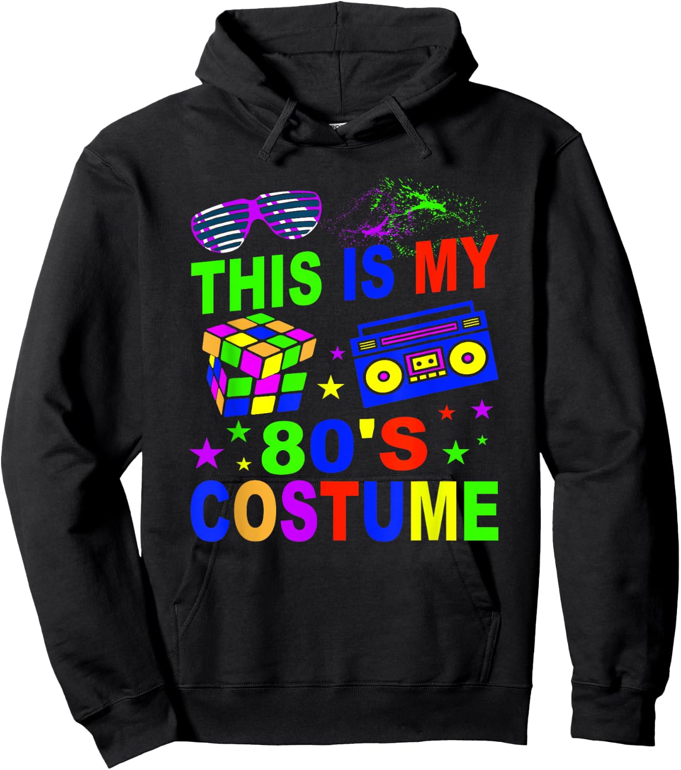 This Is My 80s Costume 80s Party Born In the 80`s Hoodie - Hoodie | Black