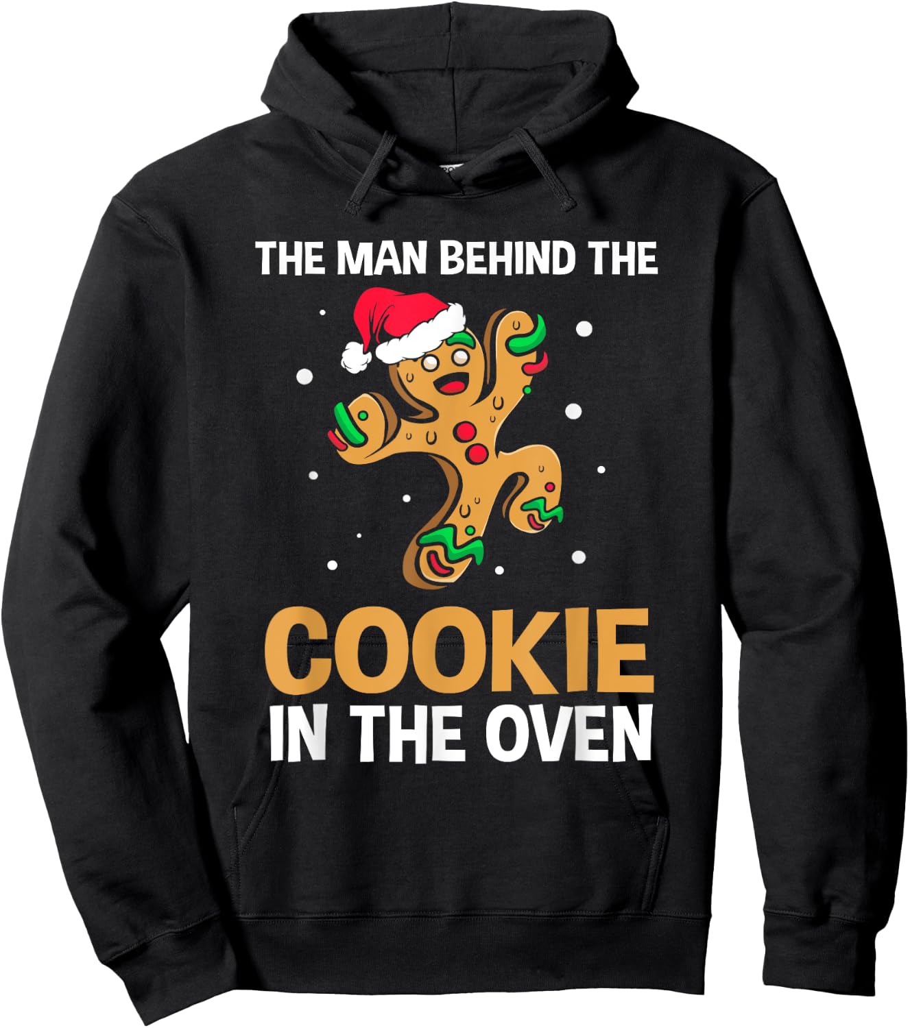Funny Gingerbread Christmas Gender Reveal For Dad Hoodie - Hoodie | Black