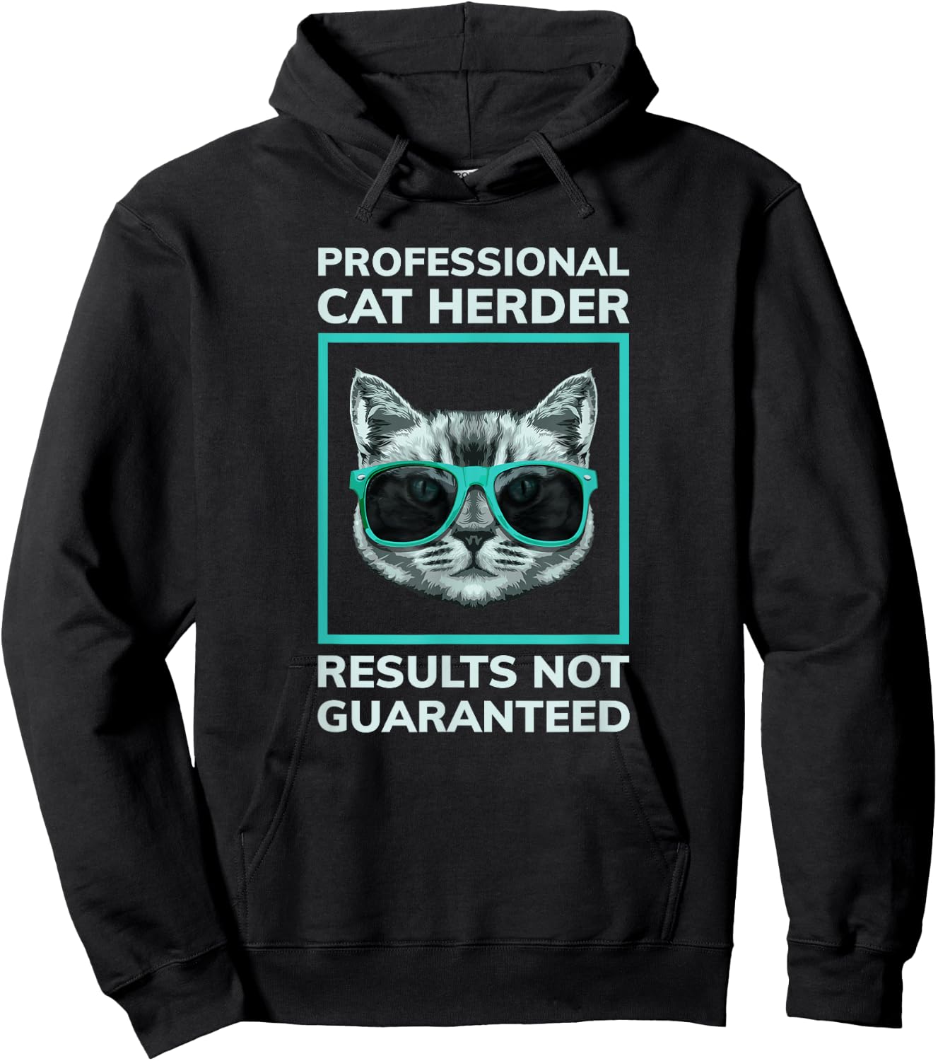 Funny Ideas For Cat Lovers by Wordmarked - Professional Cat Herder - Black, , Adult, Cat Lovers, Short Sleeve, Small Hoodie - Hoodie | Black