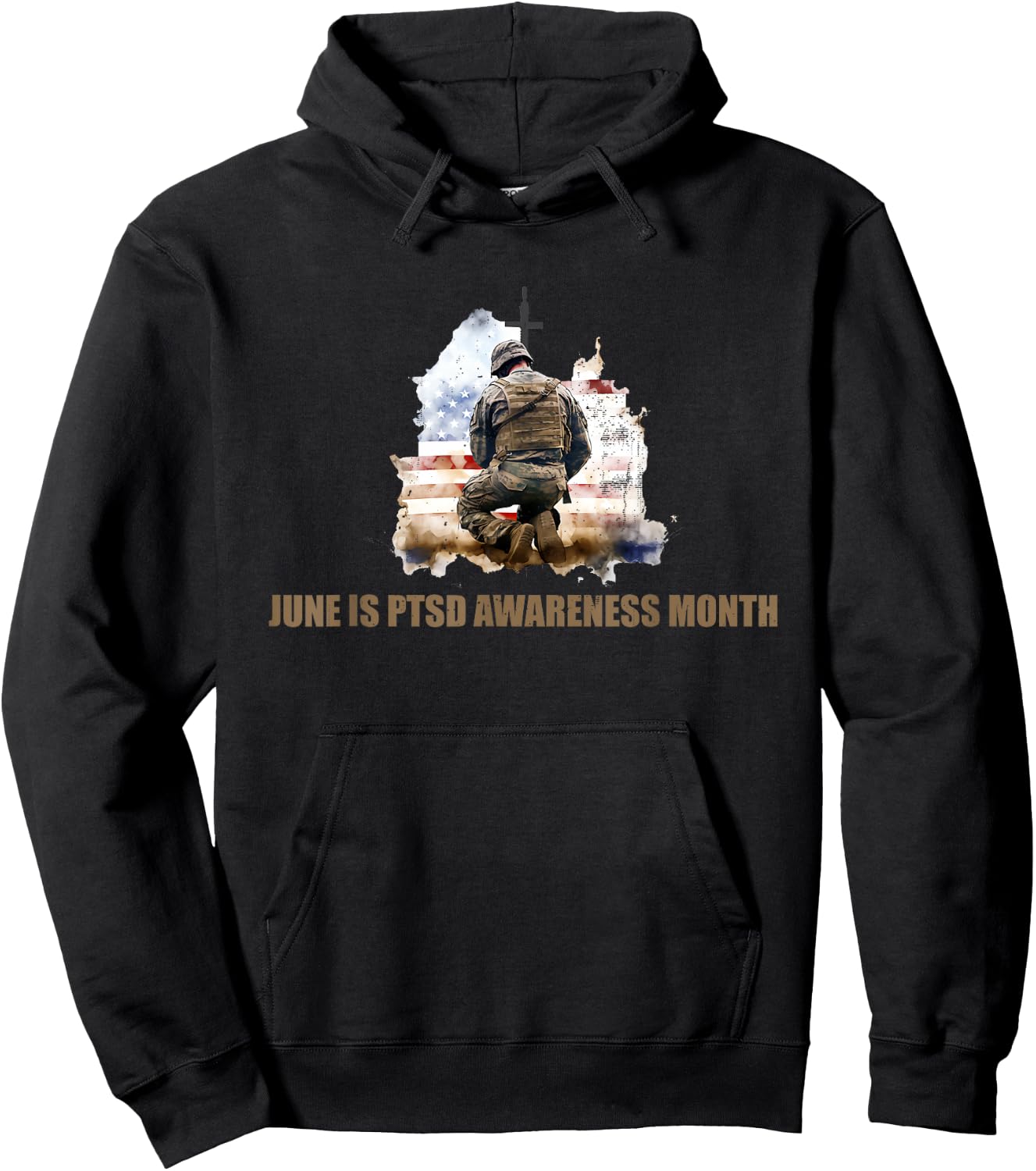 June Is PTSD Awareness Month Hoodie - Hoodie | Black