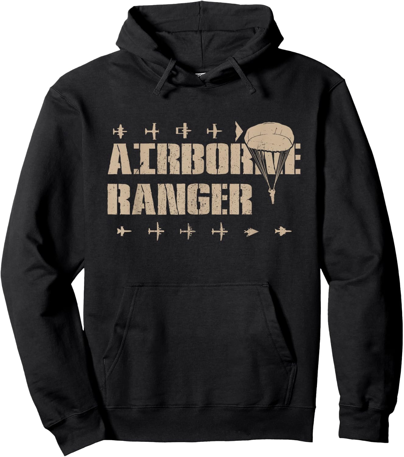 Airborne Ranger Paratrooper Army Hoodie - Hoodie | Black