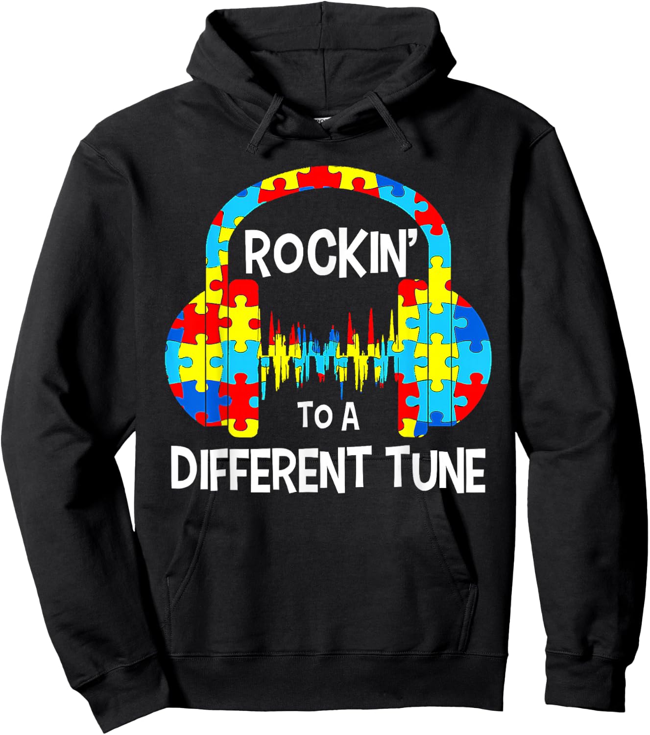 Autism Game - Rocking To A Different Tune For Gamer Boys Hoodie - Hoodie | Black