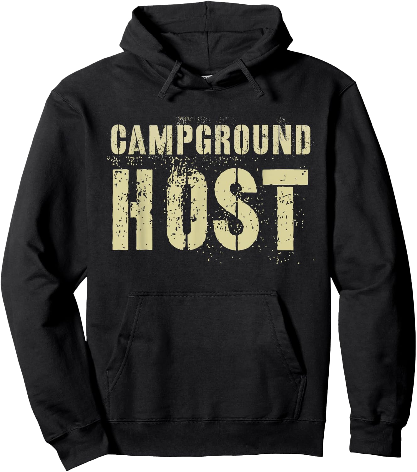 Vintage CAMPGROUND HOST Summer Staff Counselor Teacher Men Women Kids Hoodie - Hoodie | Black