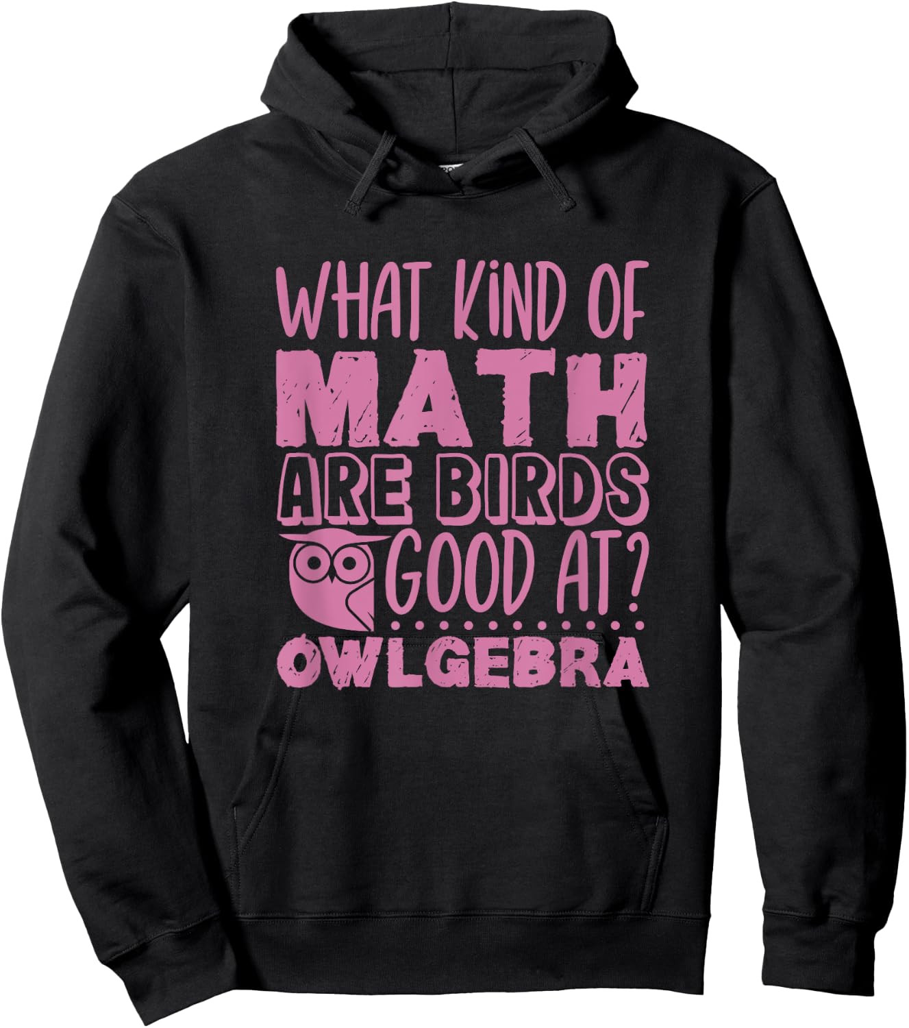 Baby Owl Dress - Birds are good at Owlgebra - Owl Hoodie - Hoodie | Black