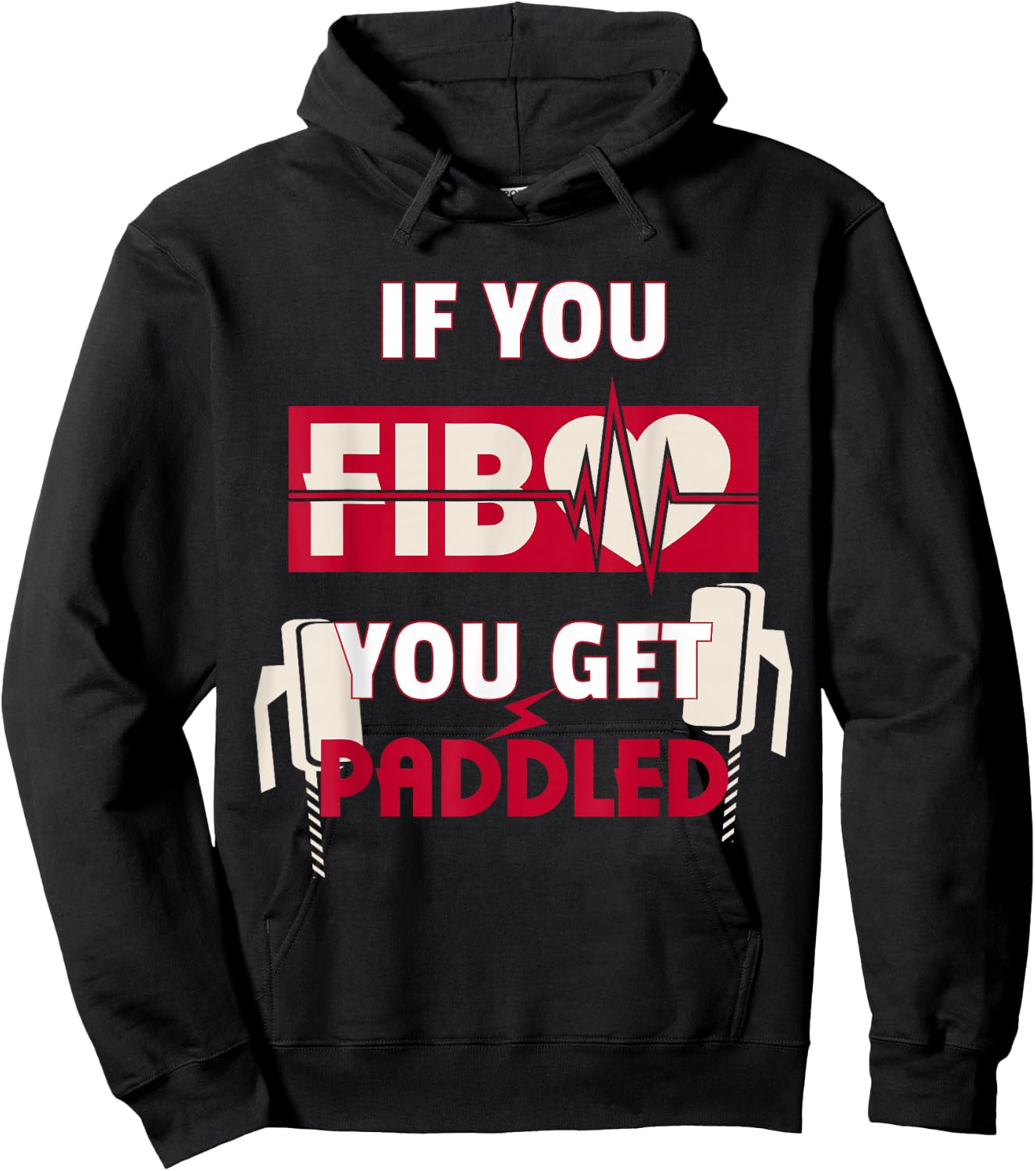 Funny Nurse Cardiac T Shirt - ER ICU Doctor Paramedic Fib Hoodie - Hoodie | Black