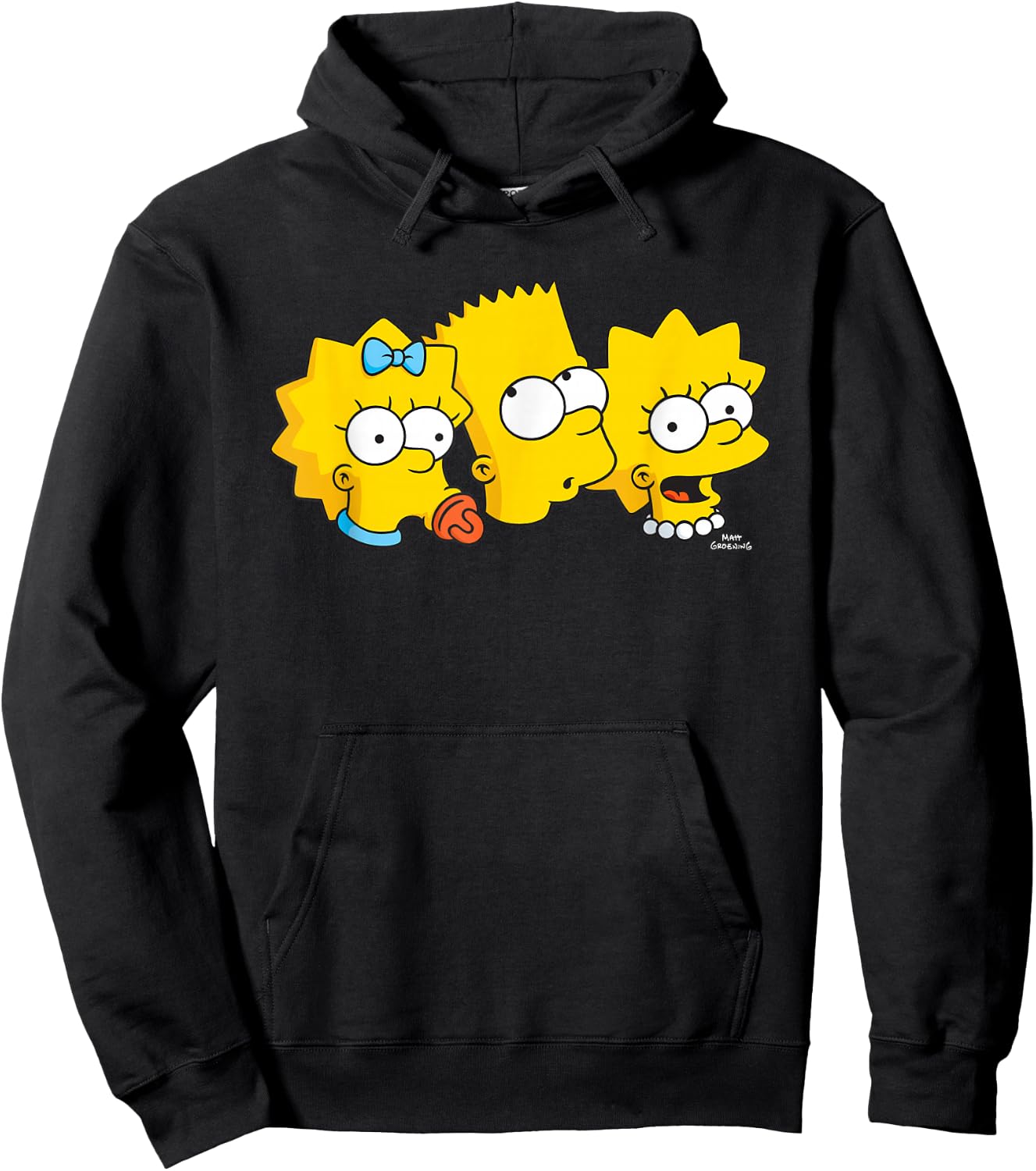 The Simpsons Bart Lisa Maggie Hoodie - Hoodie | Black