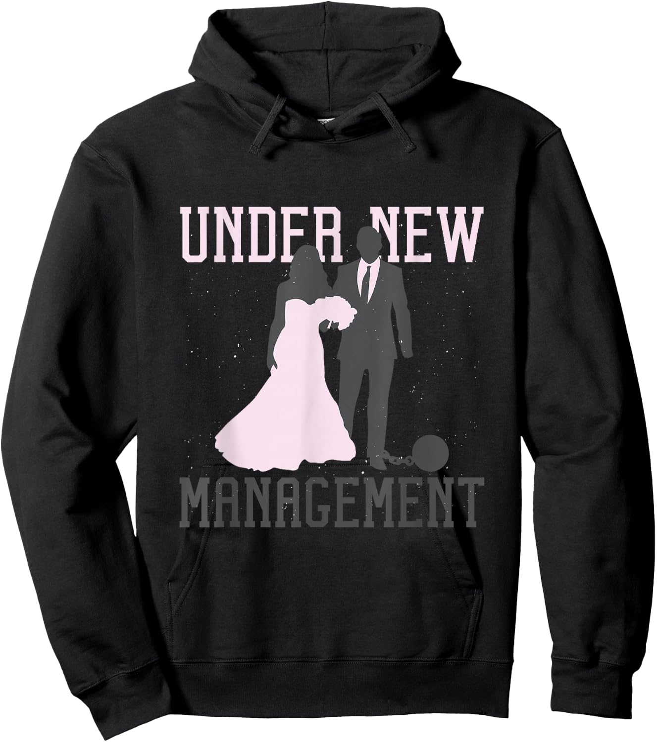 Under New Management Wedding Anniversary Ball Chain Groom Hoodie - Hoodie | Black
