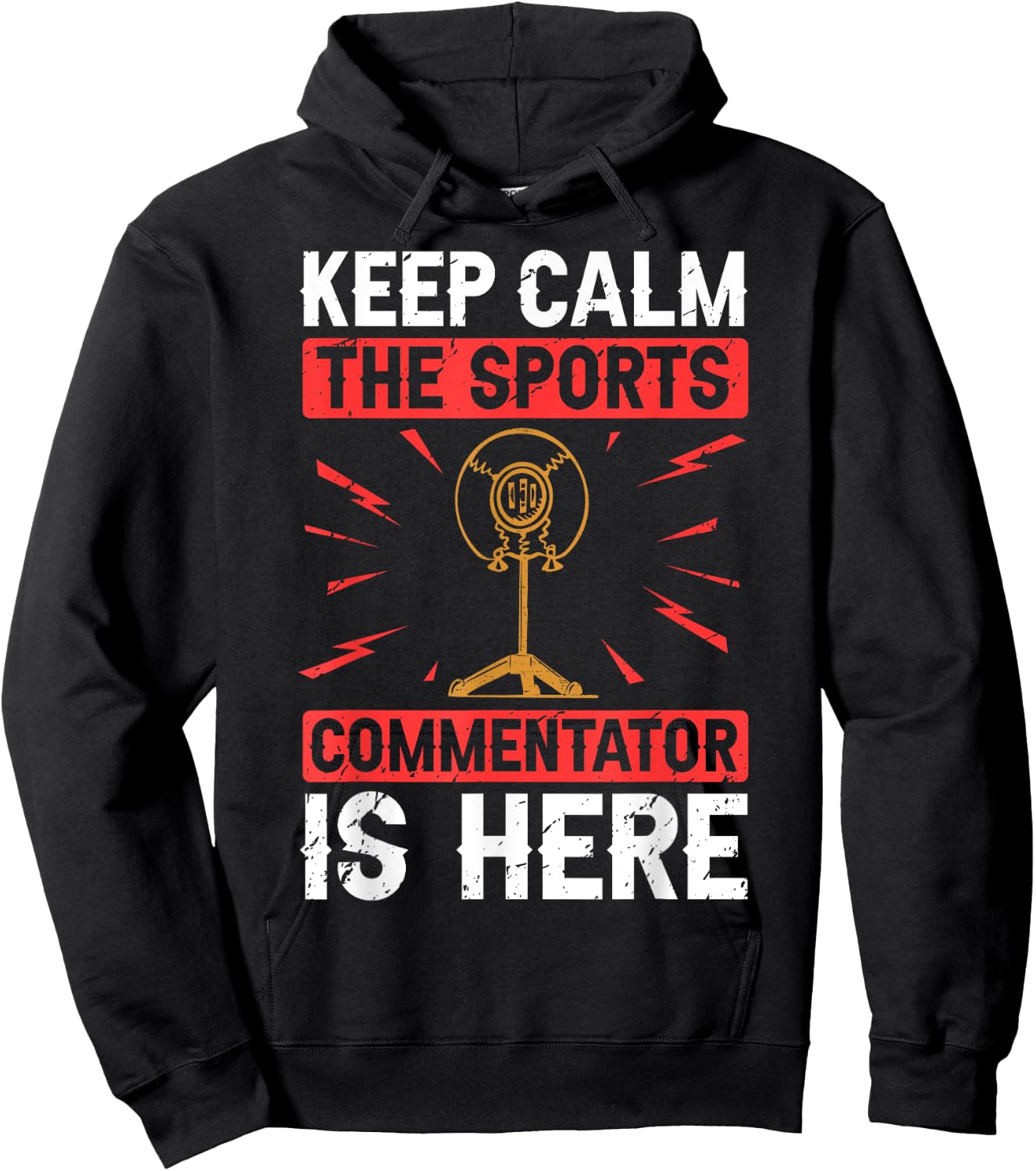 Sports Commentator Sportscaster Sport Announcer Hoodie - Hoodie | Black