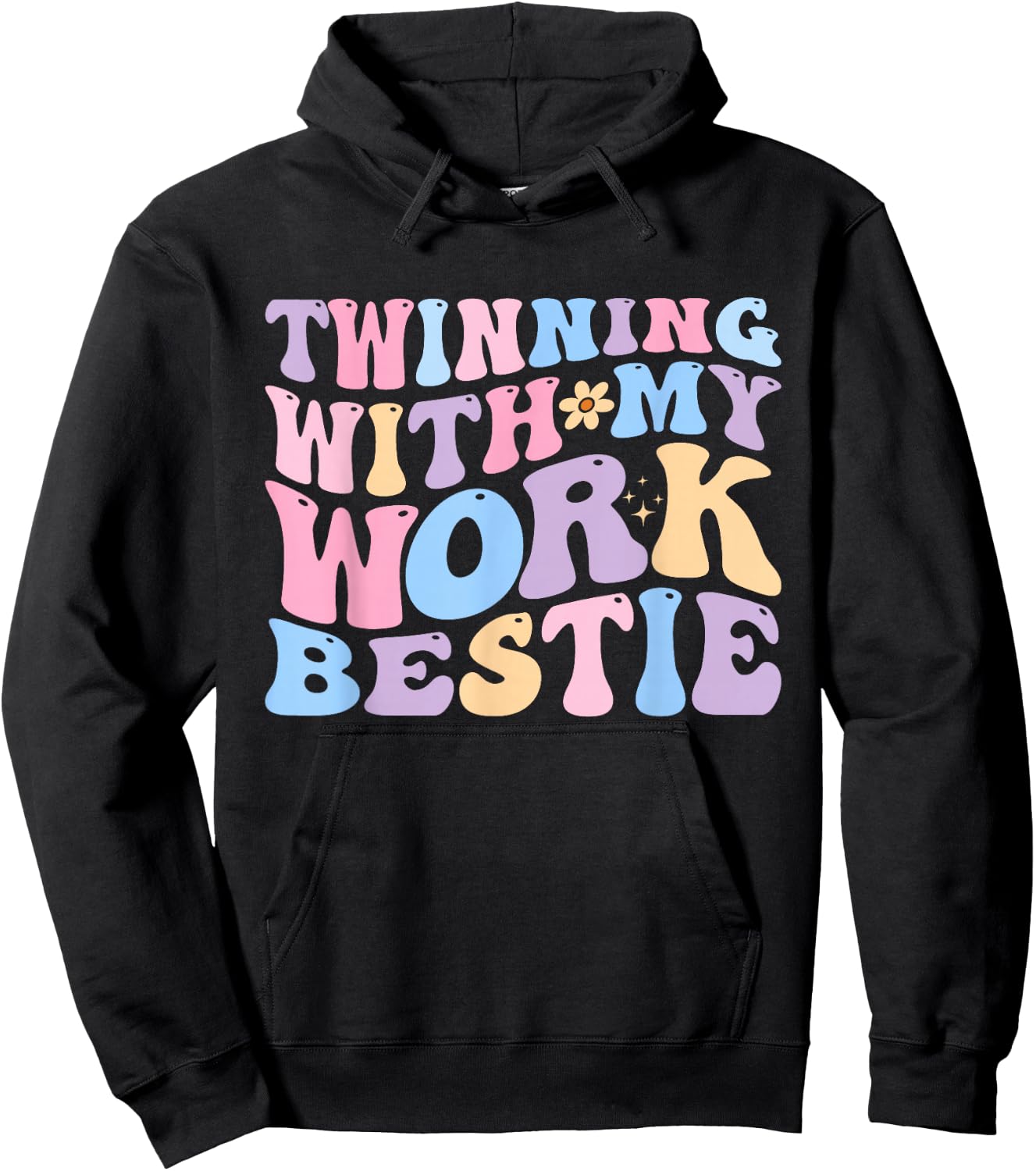 Twinning With My Work Bestie Spirit Week Outfit Coworker Hoodie - Hoodie | Black