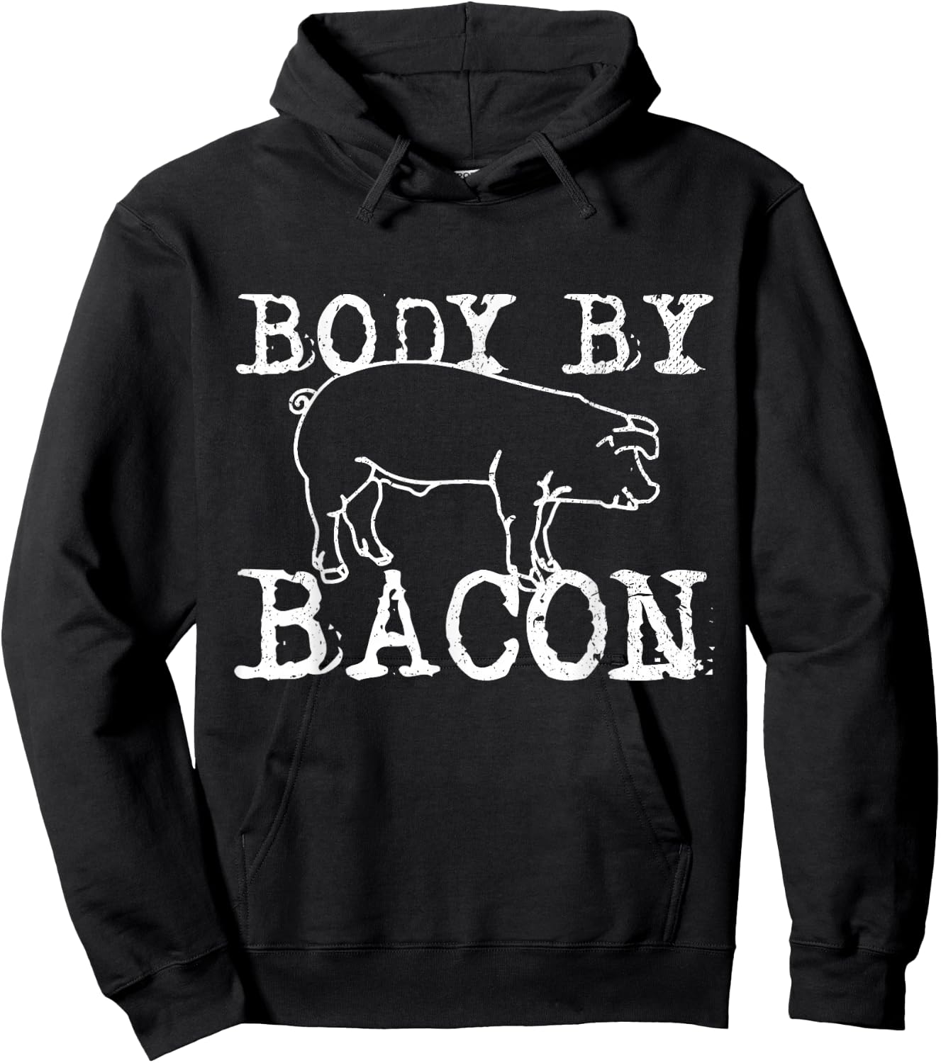 Body By Bacon - Funny Chef Fat Bacon Lover Gift Hoodie - Hoodie | Black