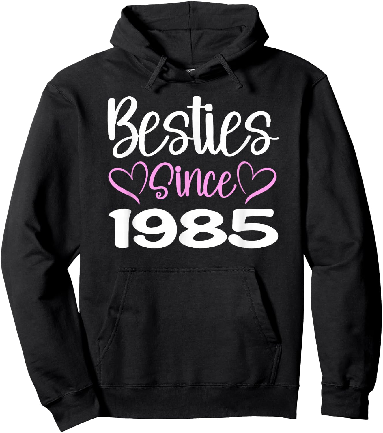 Besties Since 1985 BFFs Matching Girls Trip Hoodie - Hoodie | Black