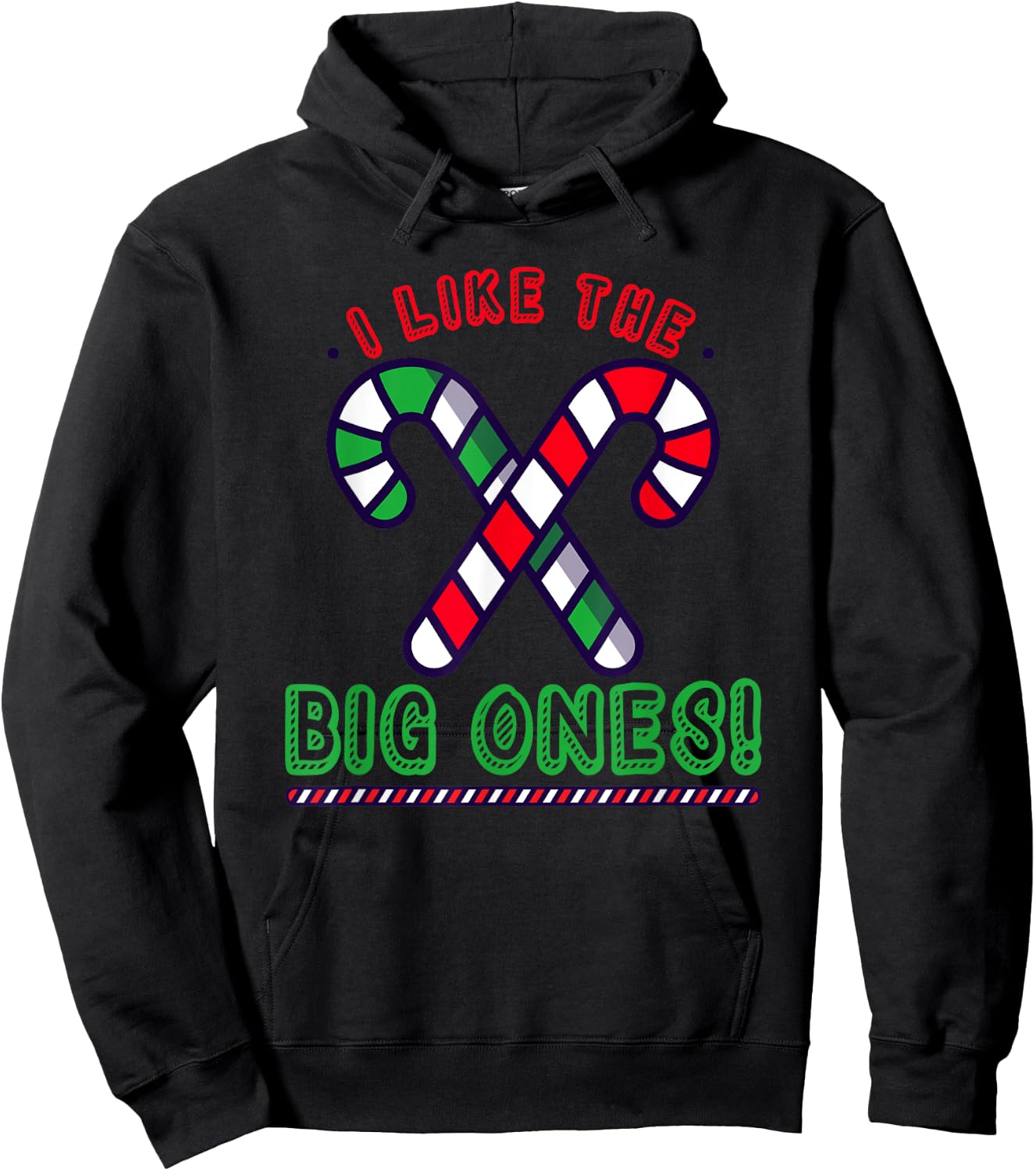 Inappropriate Candy Cane Adult Humor Naughty Women Christmas Hoodie - Hoodie | Black