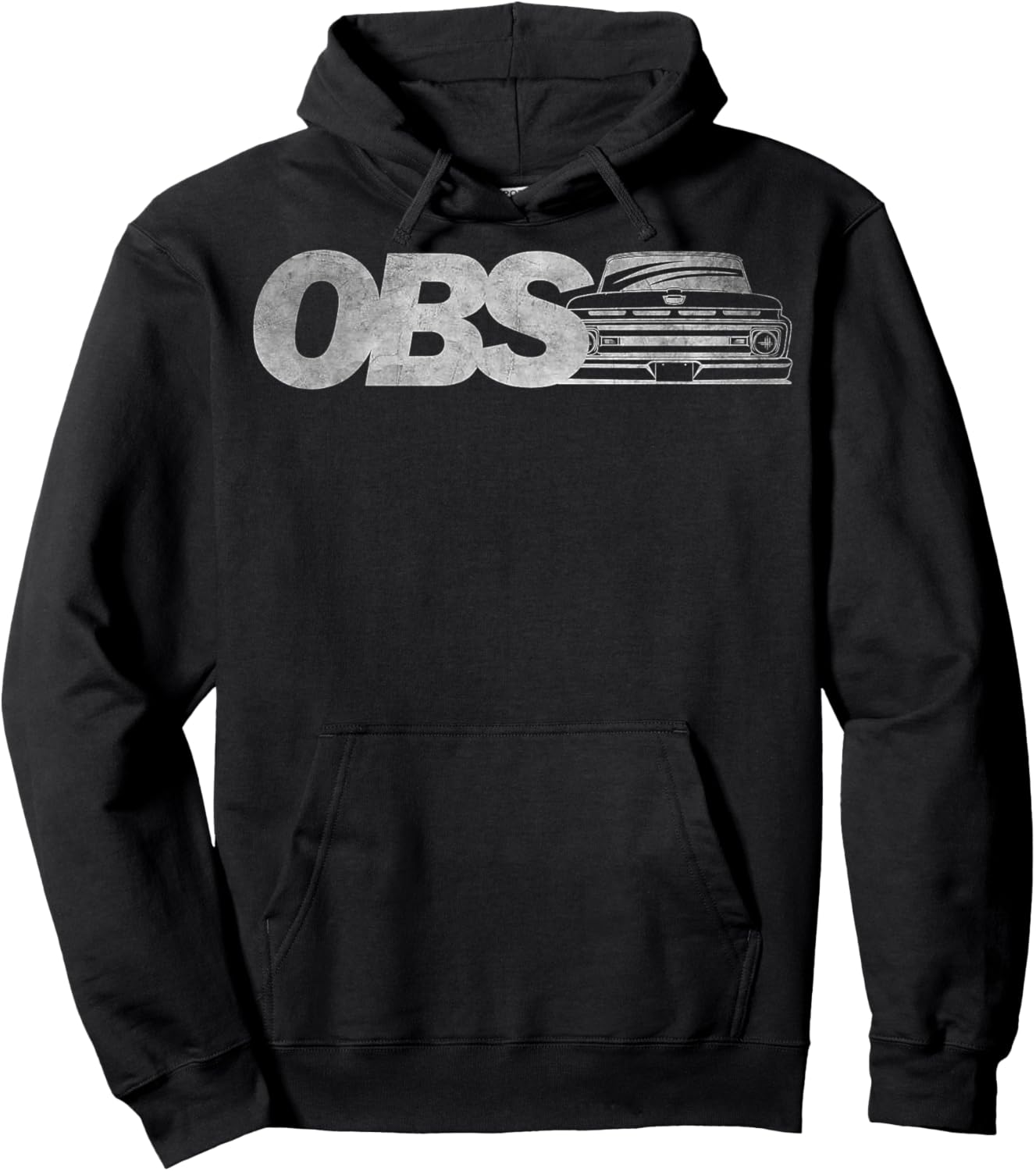 OBS Old Body Style 1960's Truck low vintage style Hoodie - Hoodie | Black