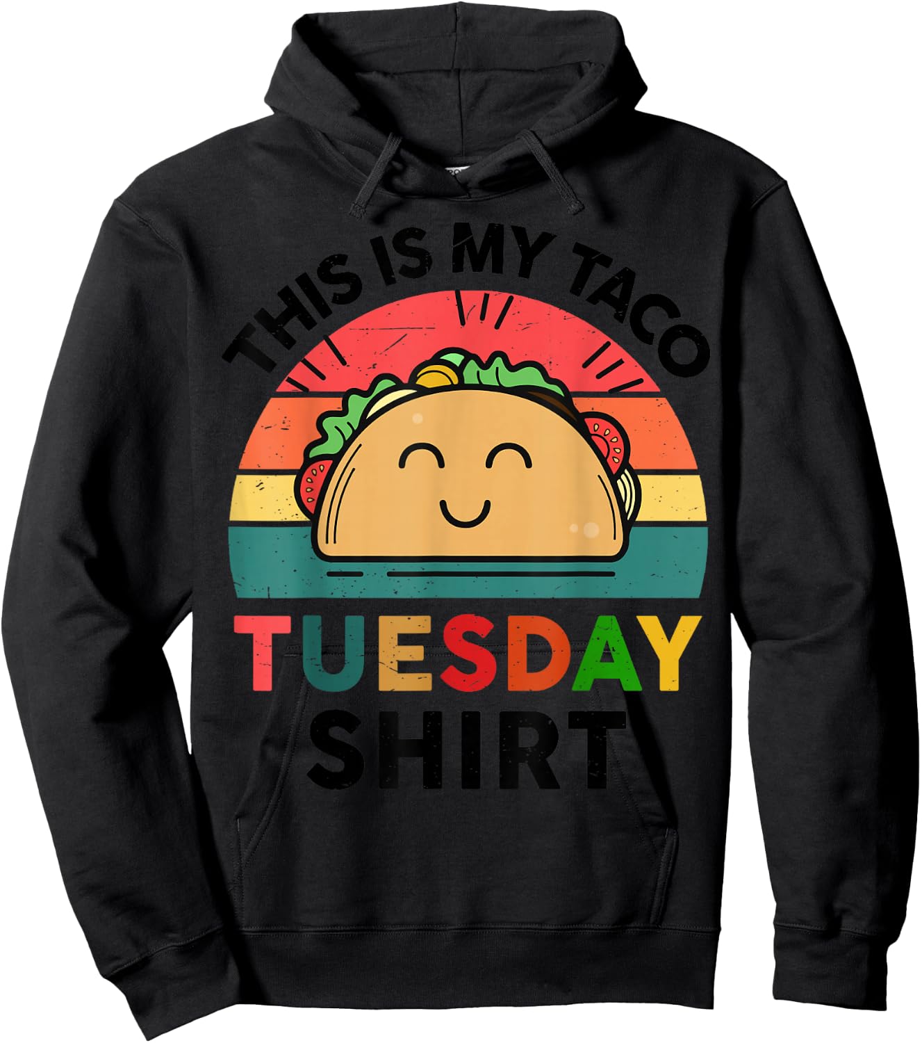 Taco Tuesday Shirt Cinco De Mayo Funny Mexican Women Kids Hoodie - Hoodie | Black