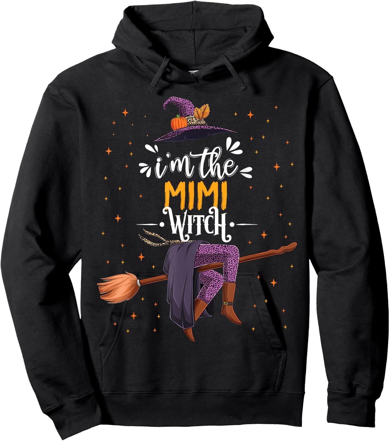 im the Mimi Witch Halloween Matching Group Costume Hoodie - Hoodie | Black