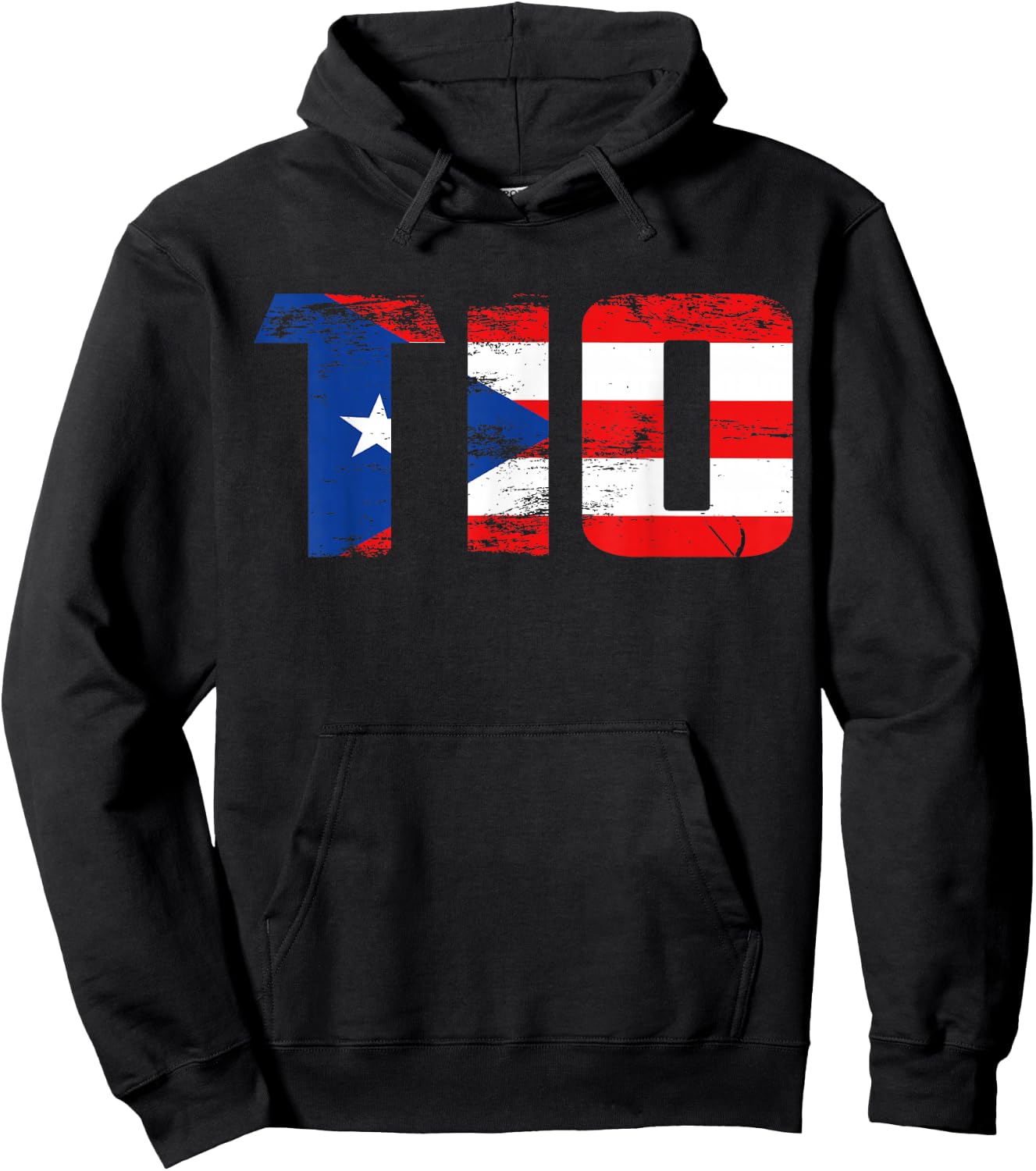 TIO Puerto Rico Flag Pride Fathers Day Puerto Rican Men Hoodie - Hoodie | Black