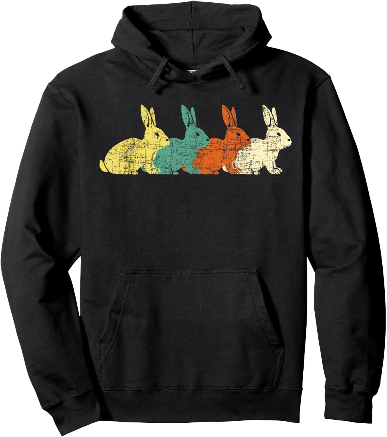 Funny Rabbit Shirts Retro Rabbit - Zookeeper Bunny Owner Veterinarian Hoodie - Hoodie | Black
