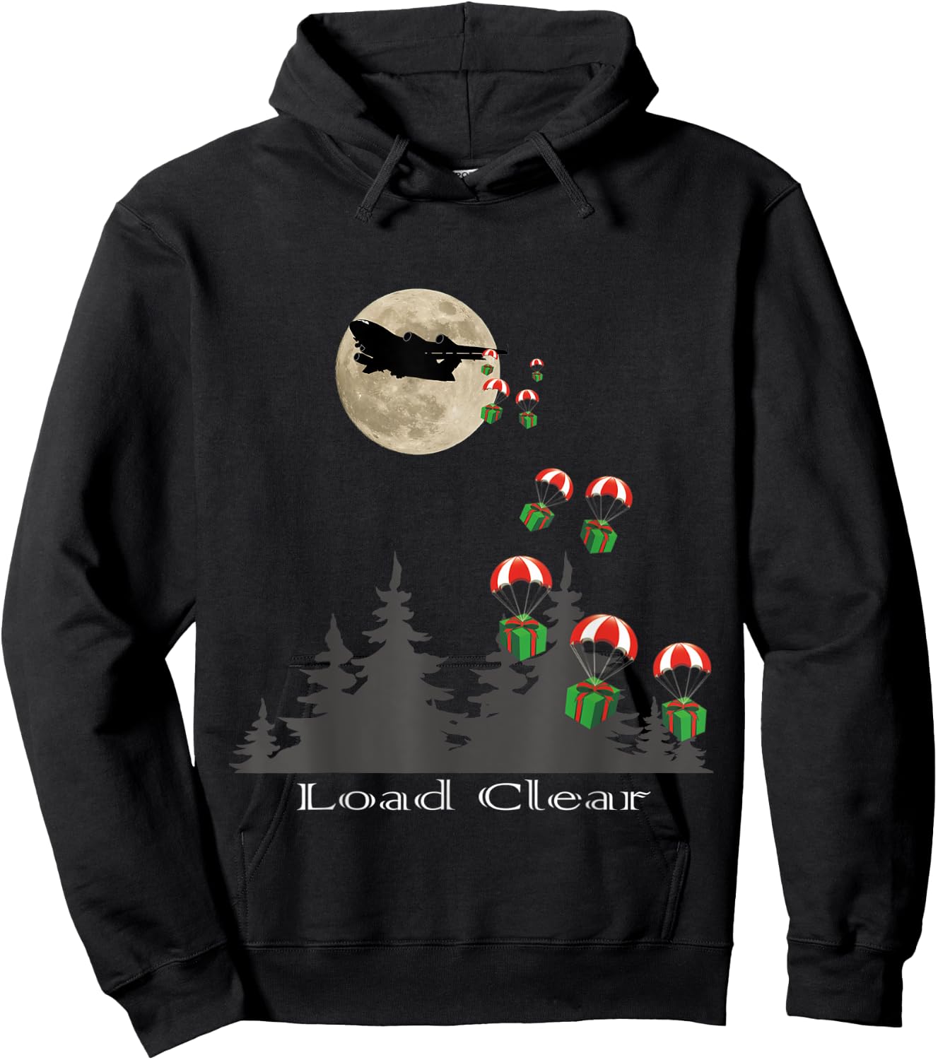 Load Clear, C-17 Airdrop Hoodie - Hoodie | Black