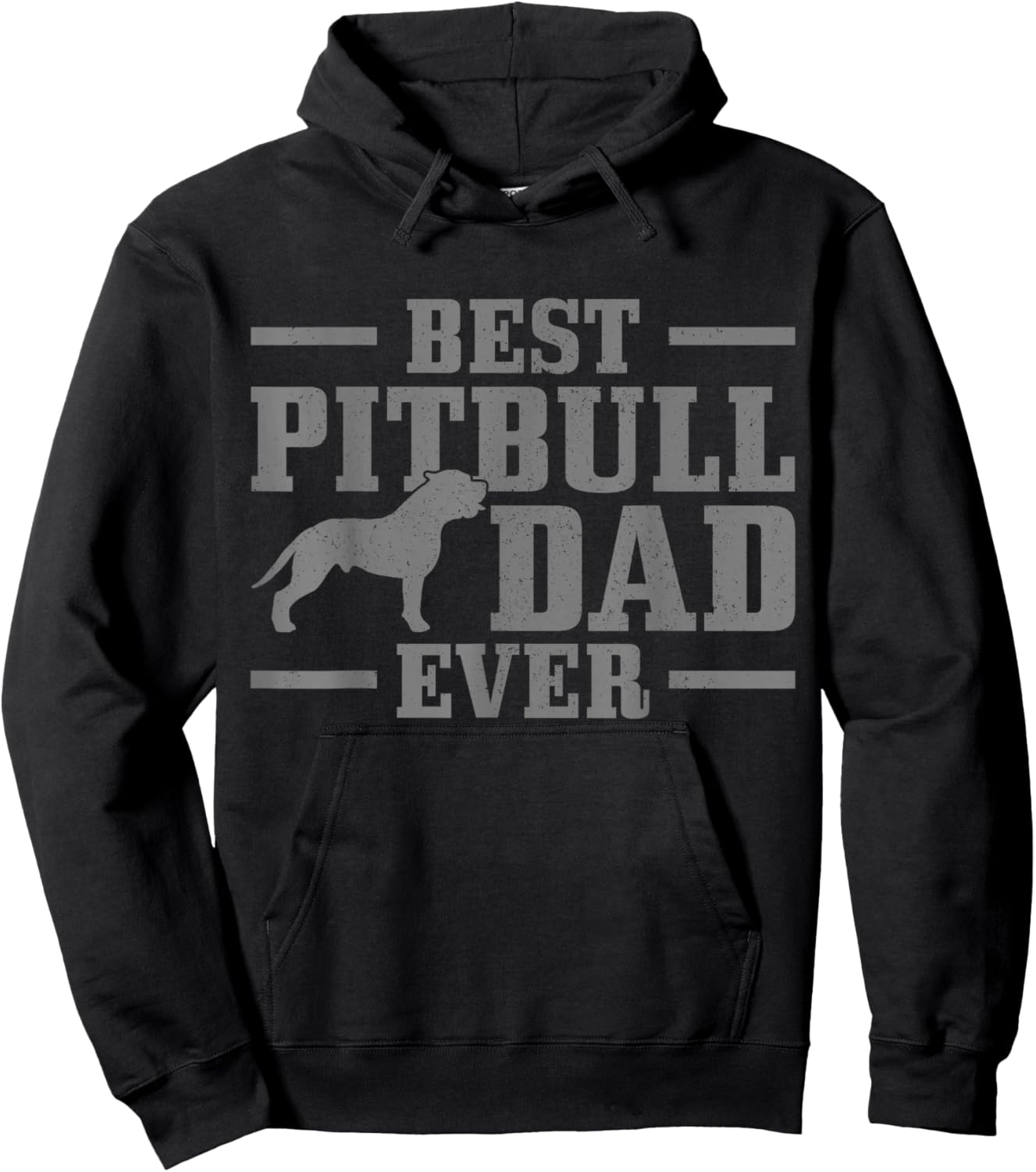 Best Pitbull Dad Ever Funny Dog Owner Vintage Pitbull Hoodie - Hoodie | Black