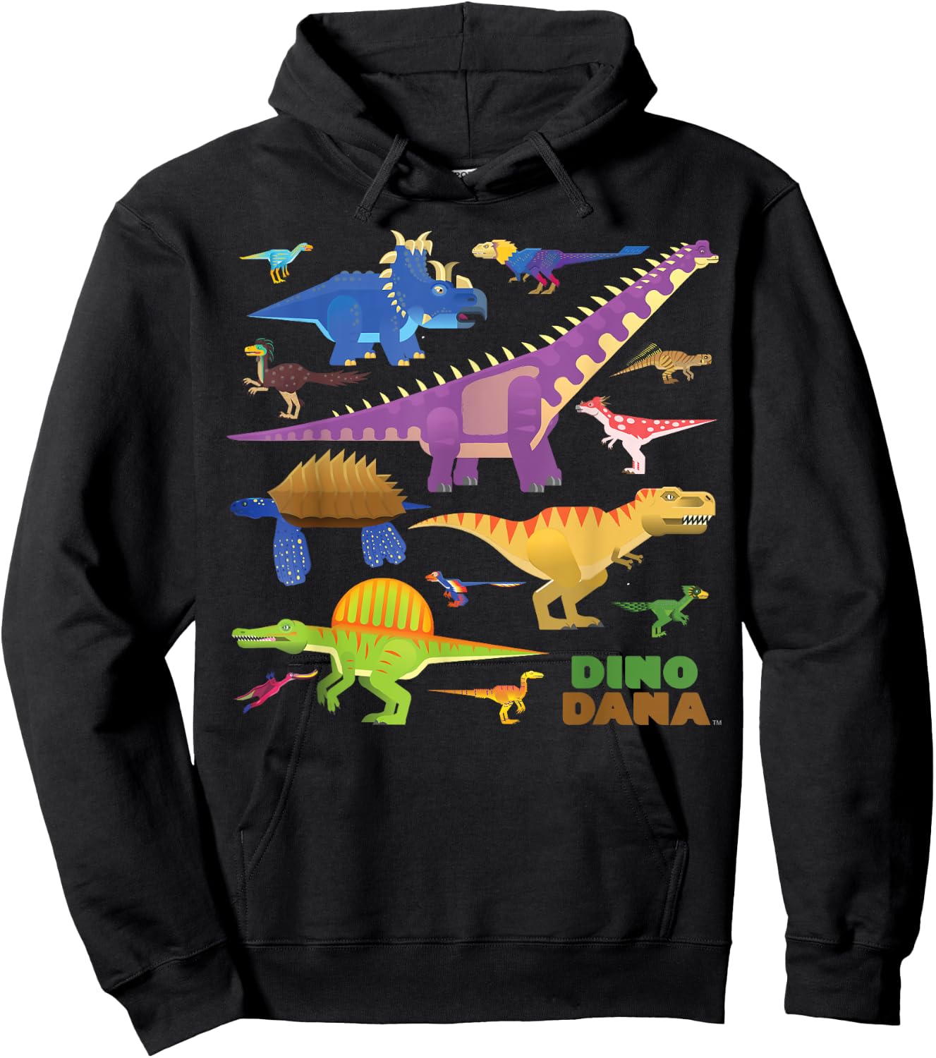 Dino Dana: Dinosaur Collection Shirt Hoodie - Hoodie | Black