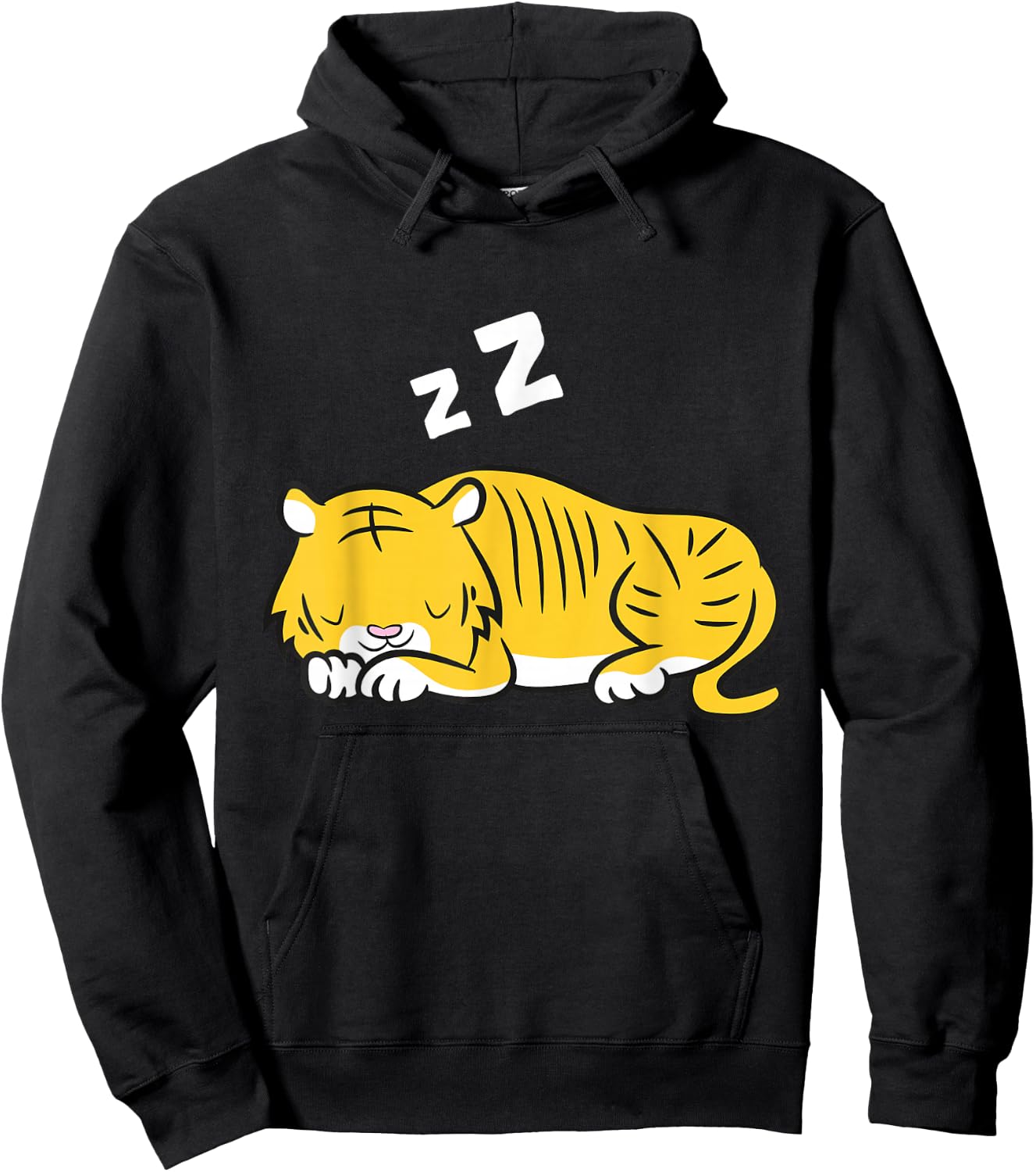 Sleeping Tiger Tiger Pajama Cute Tiger Hoodie - Hoodie | Black