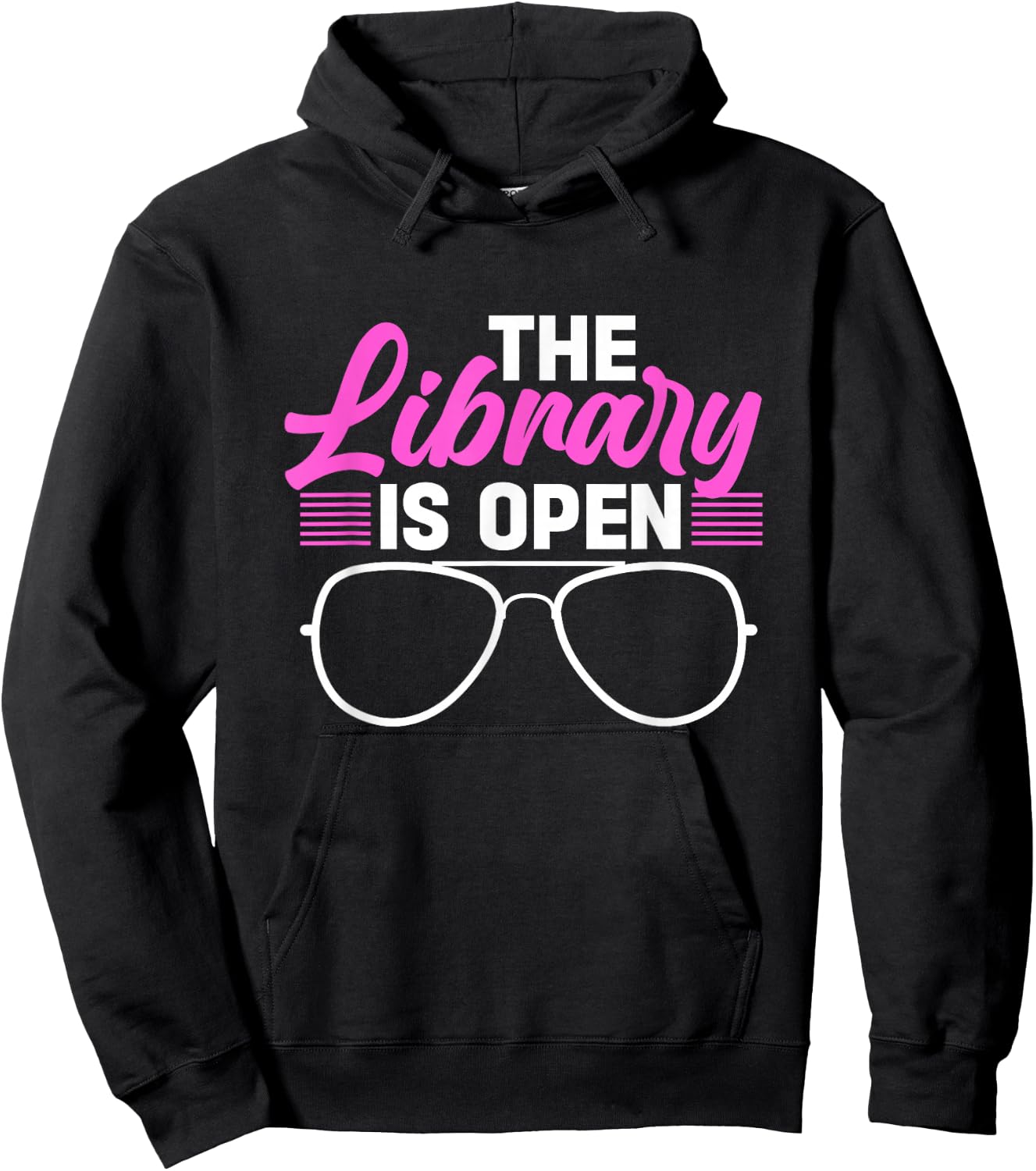The library is open Hoodie - Hoodie | Black