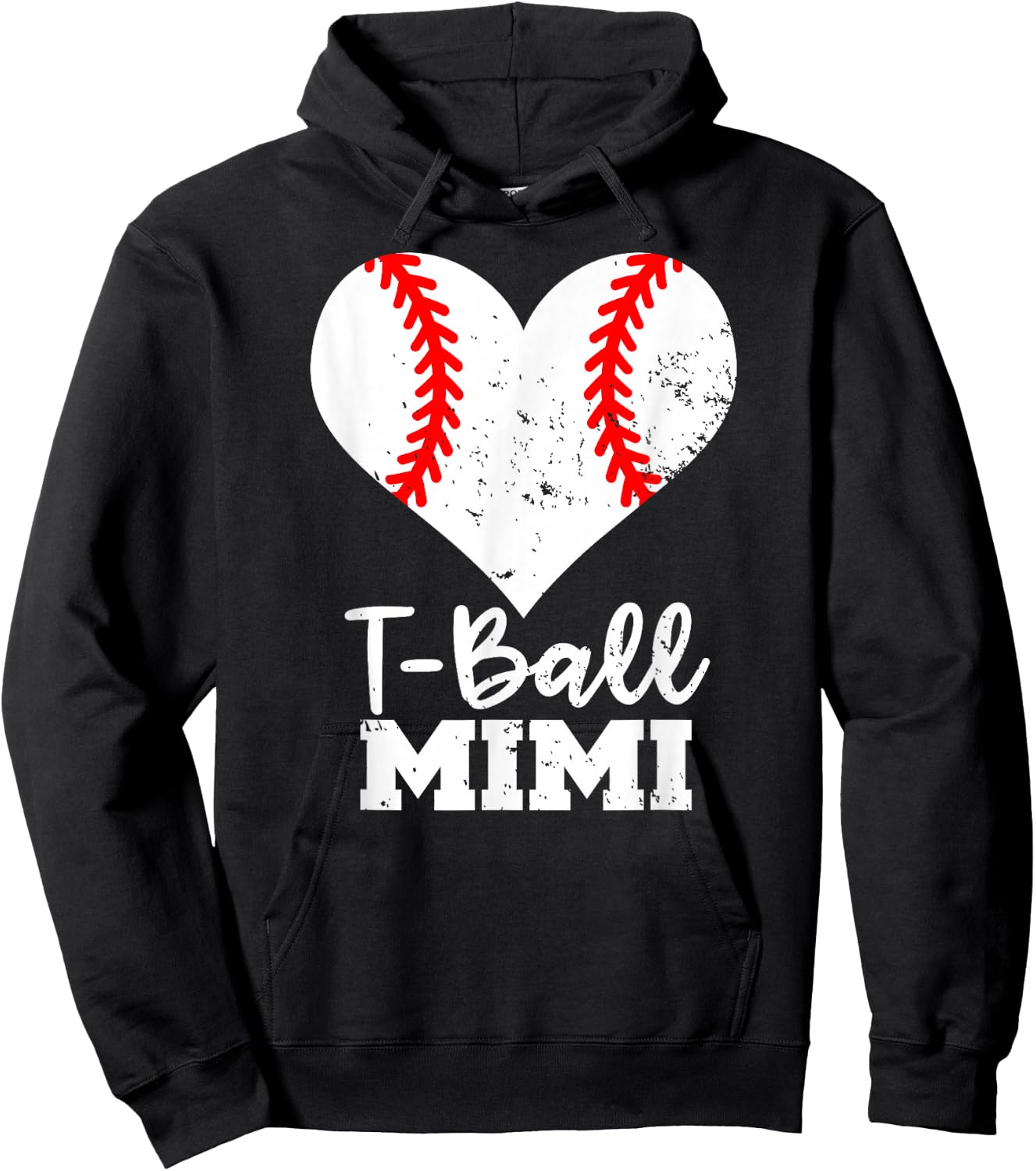 T-Ball Mimi Heart Funny Ball Mimi Hoodie - Hoodie | Black