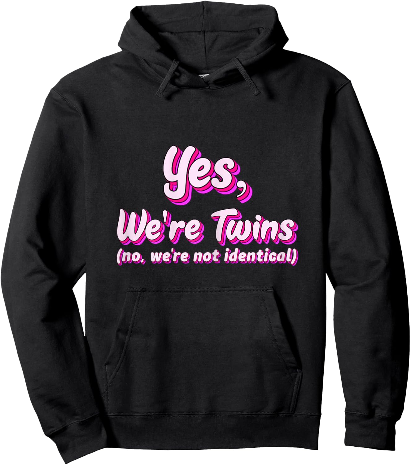 Twin Matching Brother Sister Twins Siblings Fraternal Gifts Hoodie - Hoodie | Black