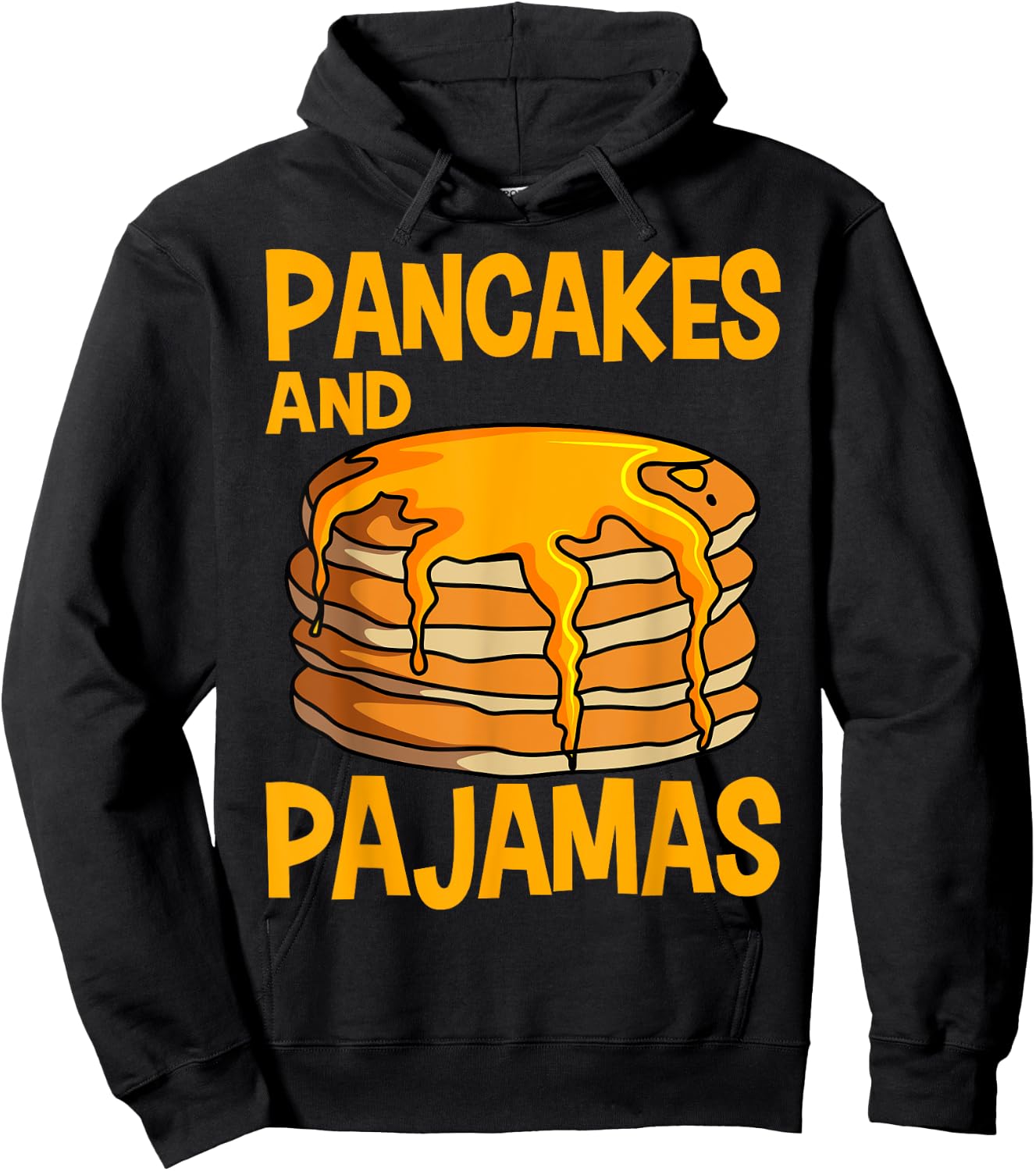 Pancakes Waffle Breakfast Pajamas Flapjack Hotcake Food Hoodie - Hoodie | Black