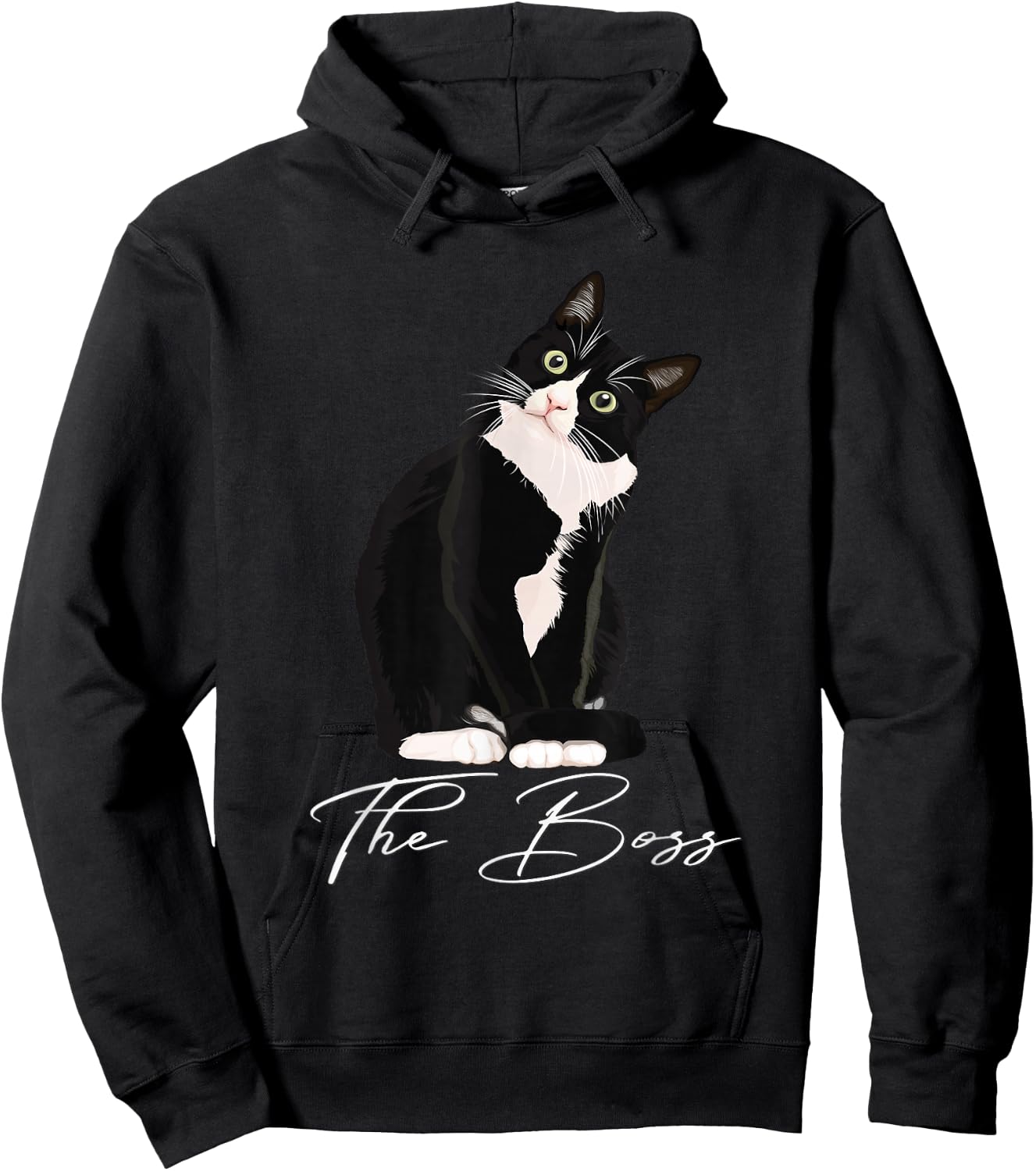 Boss Tuxedo Cat Lovers Funny Shirt for Mom Dad Gift Hoodie - Hoodie | Black