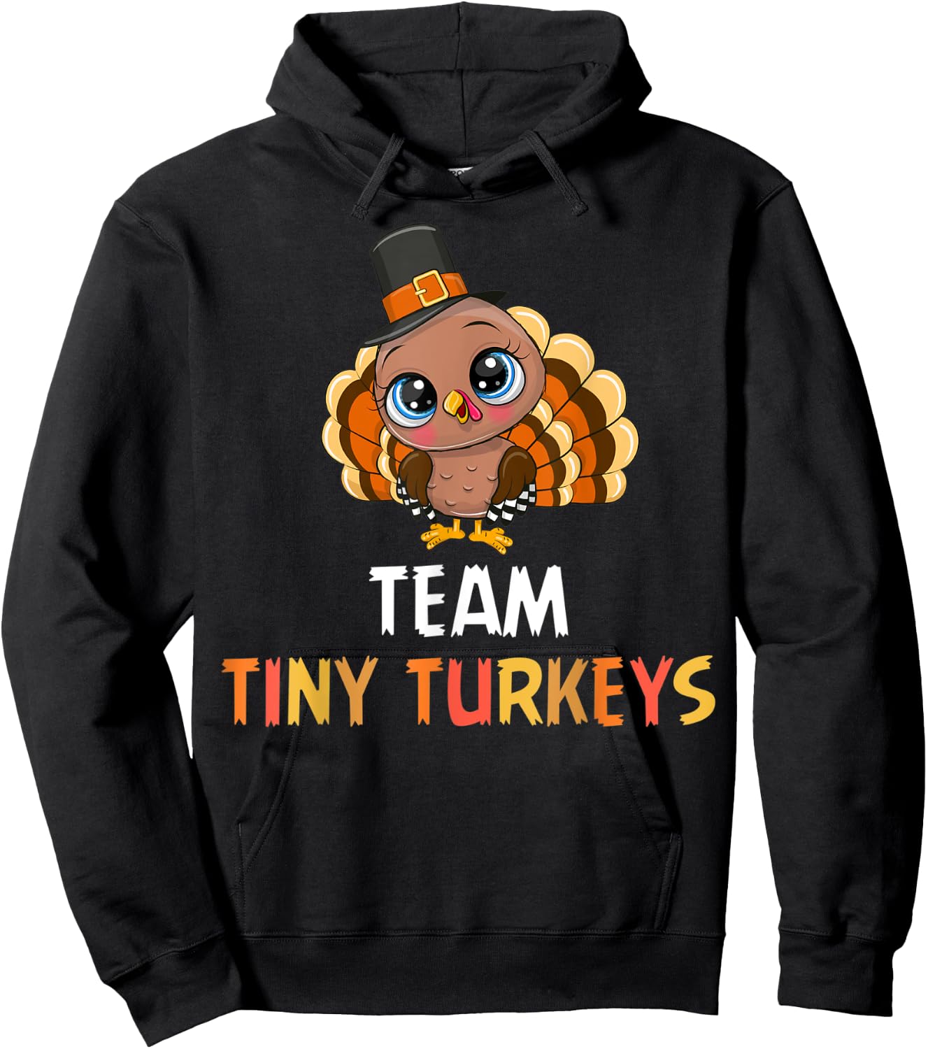 Turkey Thanksgiving Team Tiny Turkeys Nurse Fall NICU Nurse Hoodie - Hoodie | Black